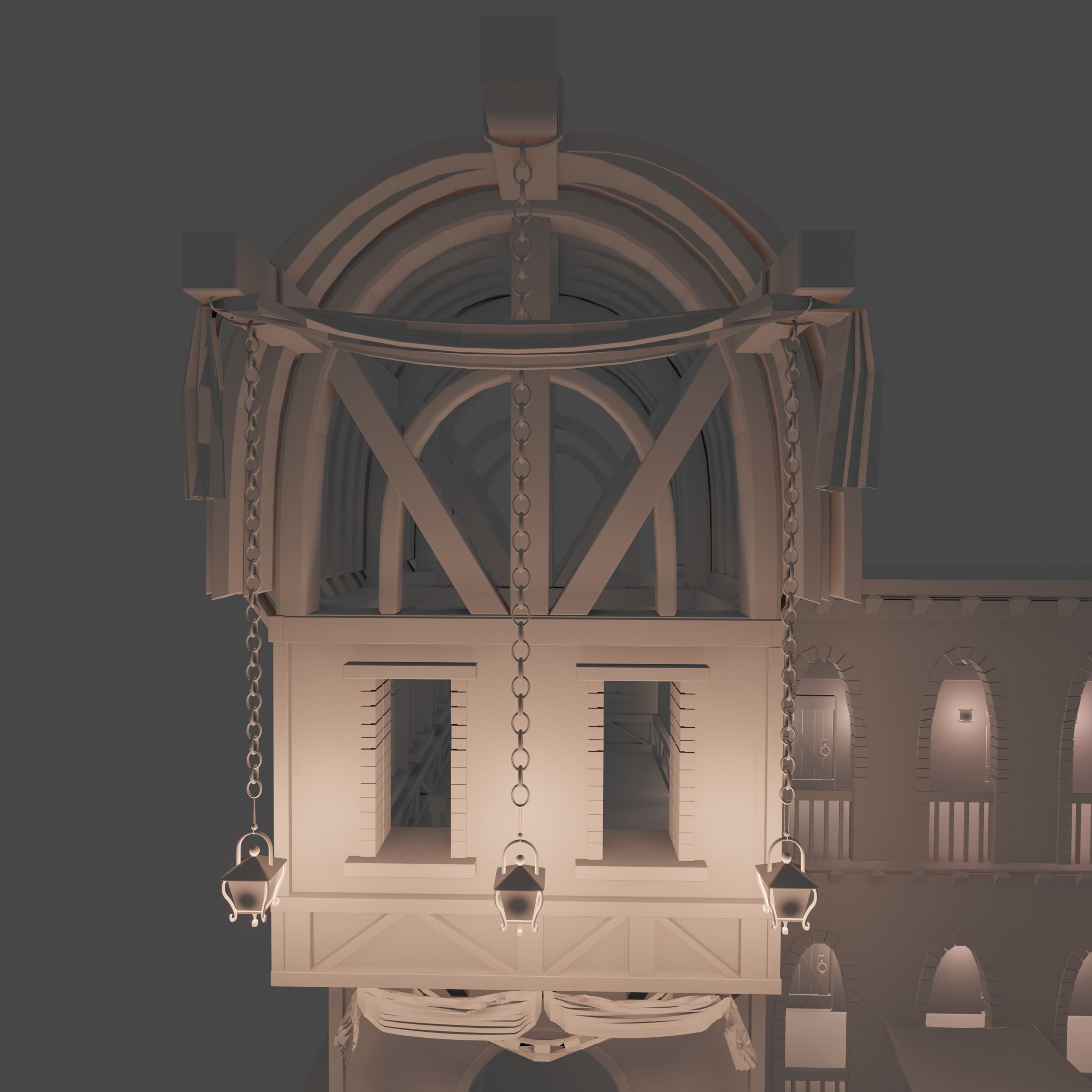 Big fantasy Inn 3D model_14