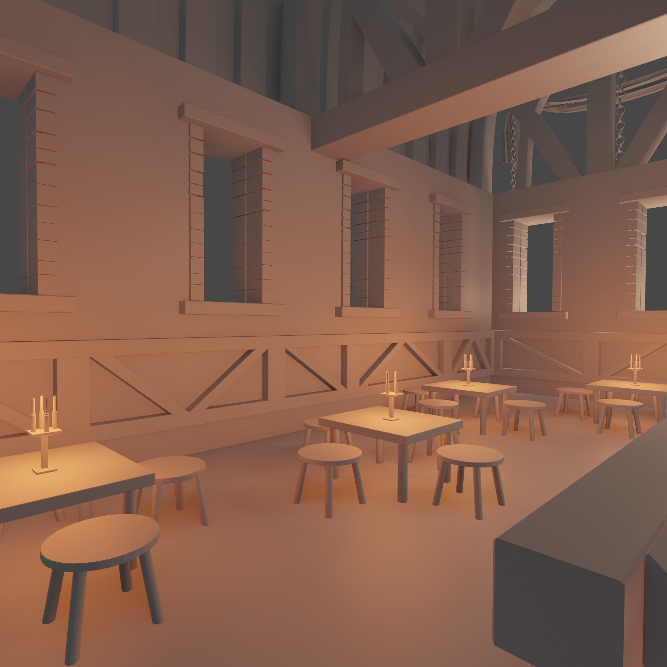 Big fantasy Inn 3D model_22