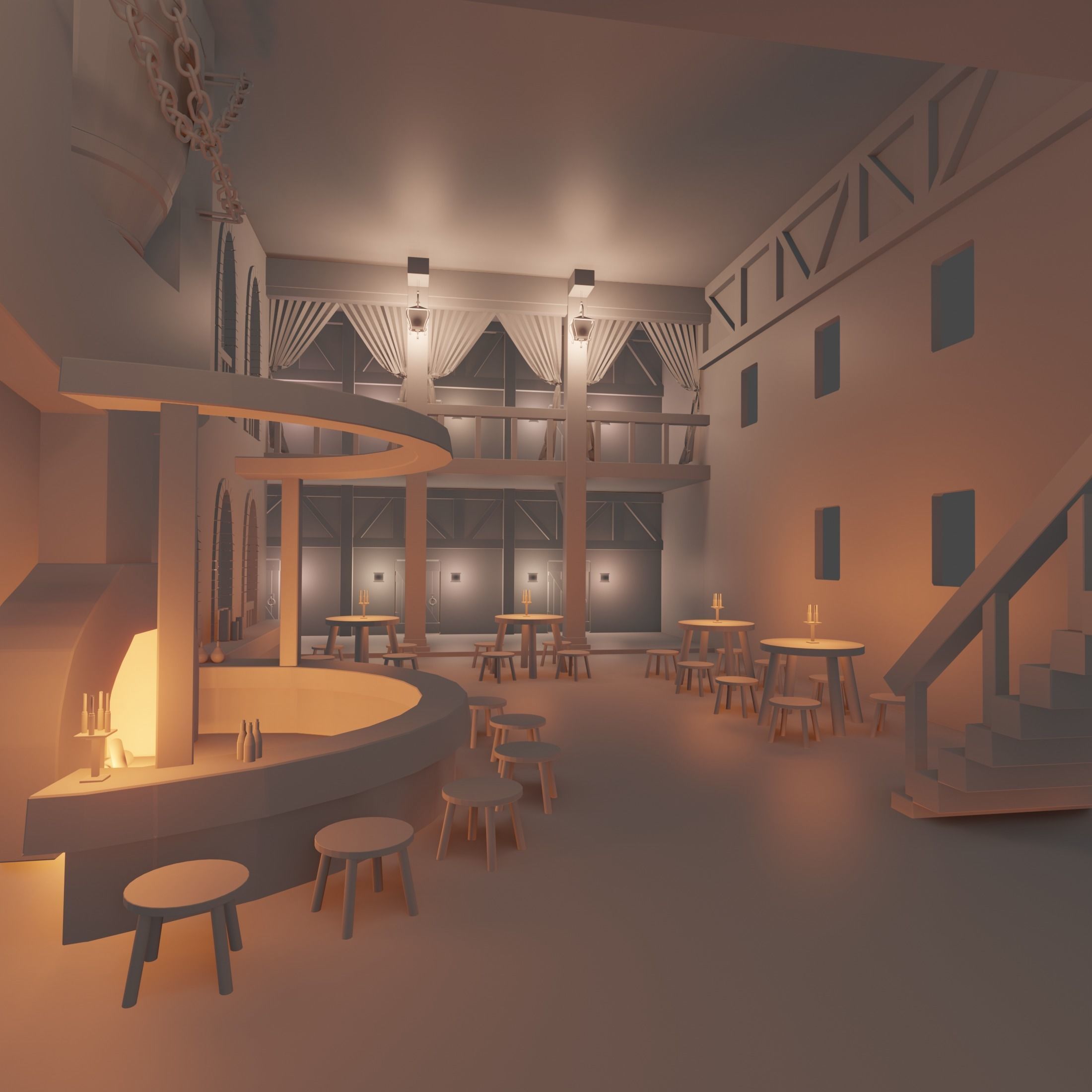 Big fantasy Inn 3D model_6