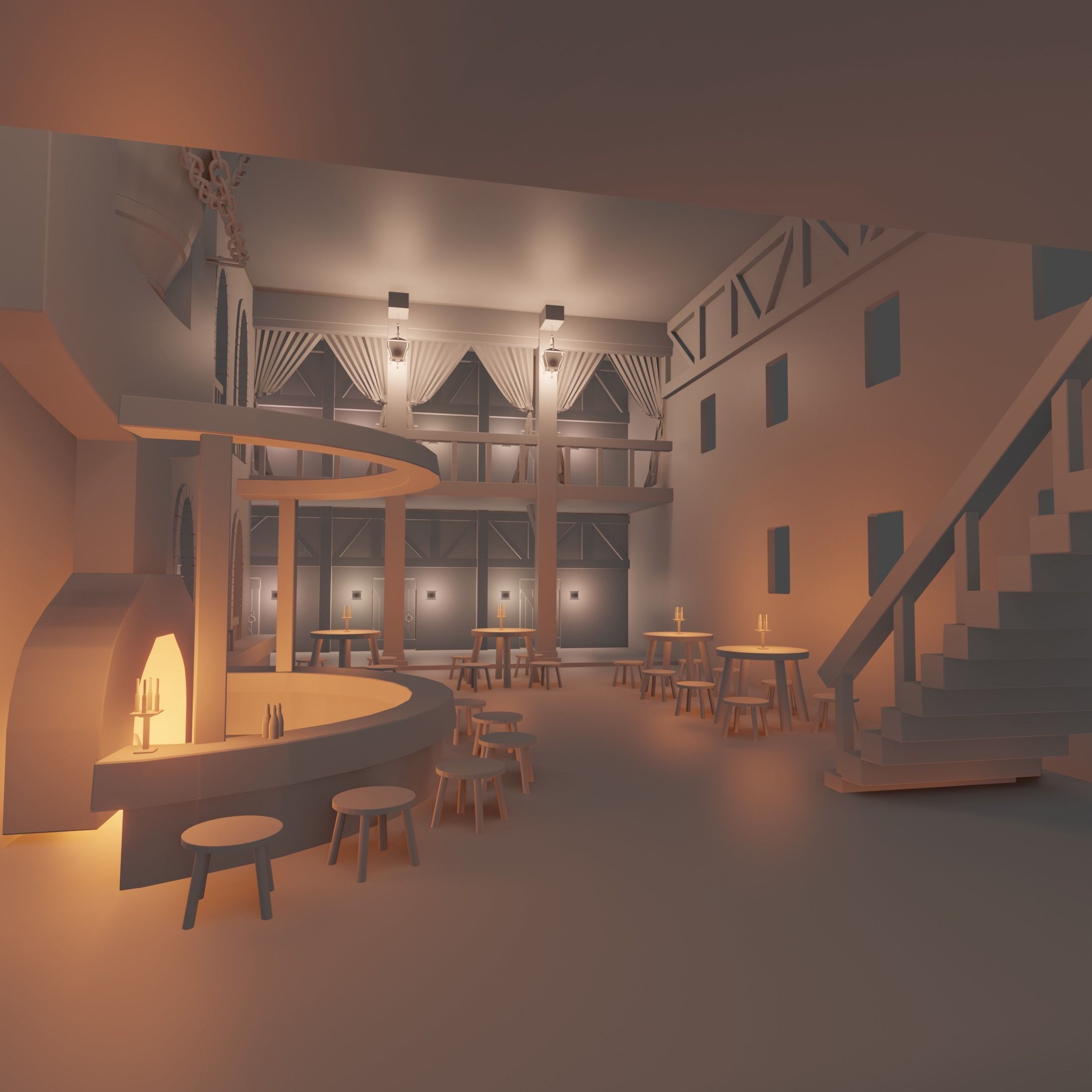 Big fantasy Inn 3D model_3