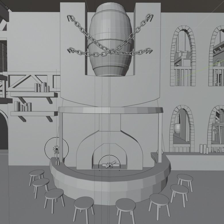 Big fantasy Inn 3D model_27