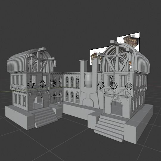 Big fantasy Inn 3D model_1