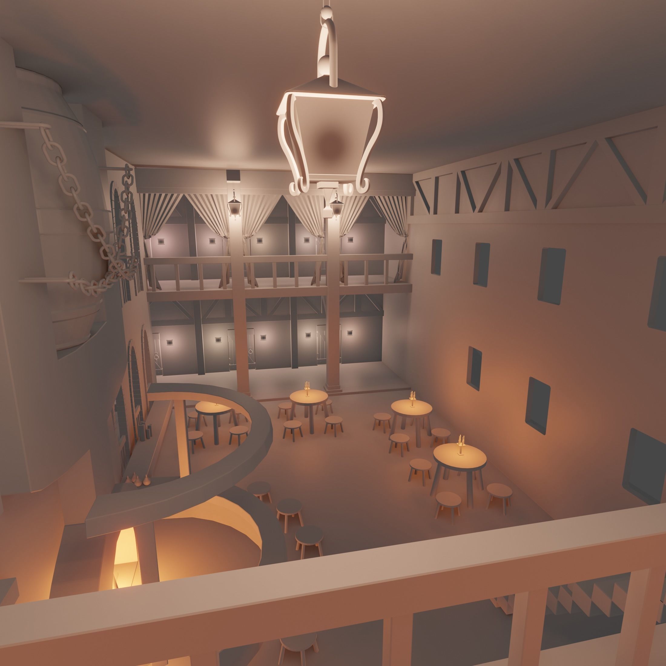 Big fantasy Inn 3D model_2