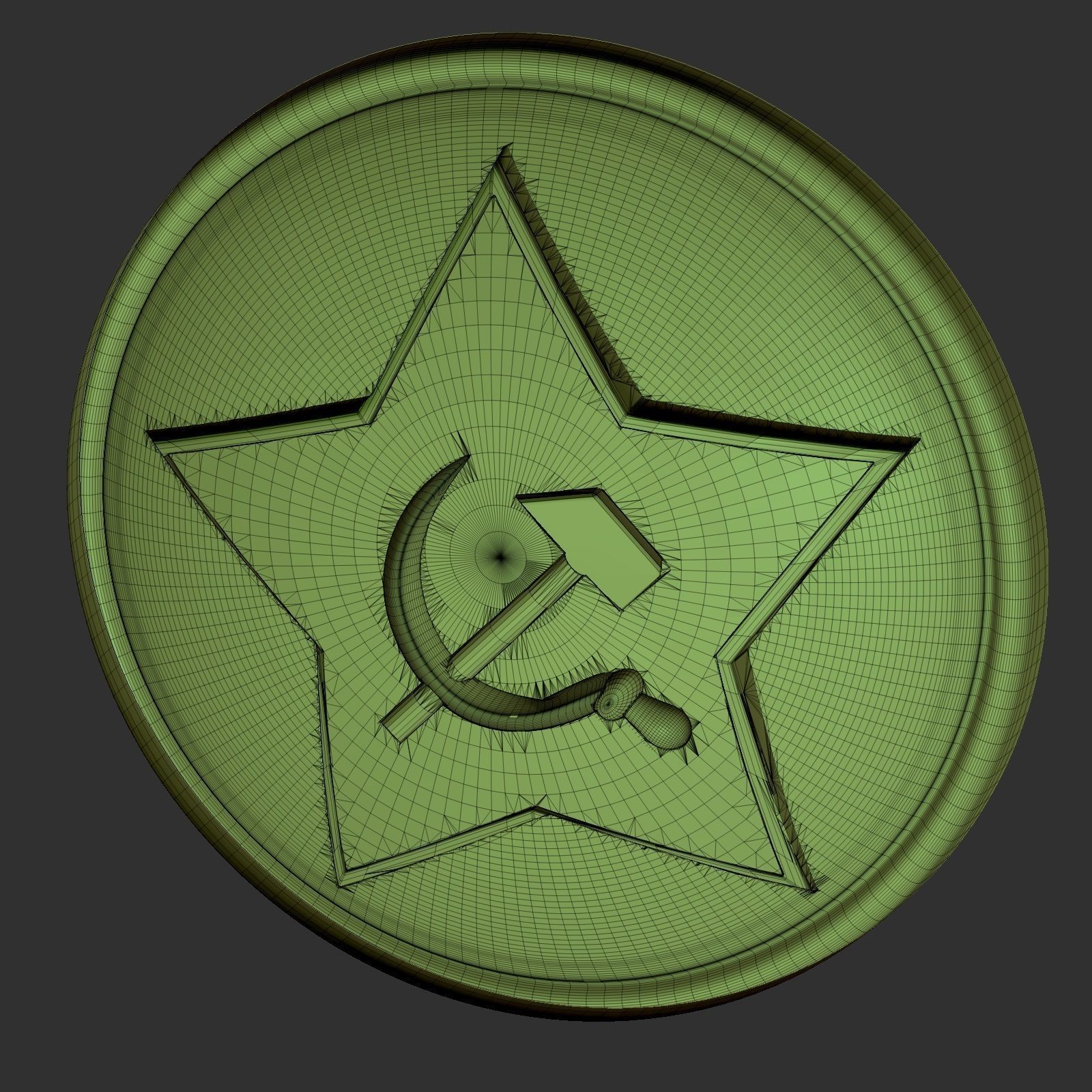 Red Star Button 3D print model_7