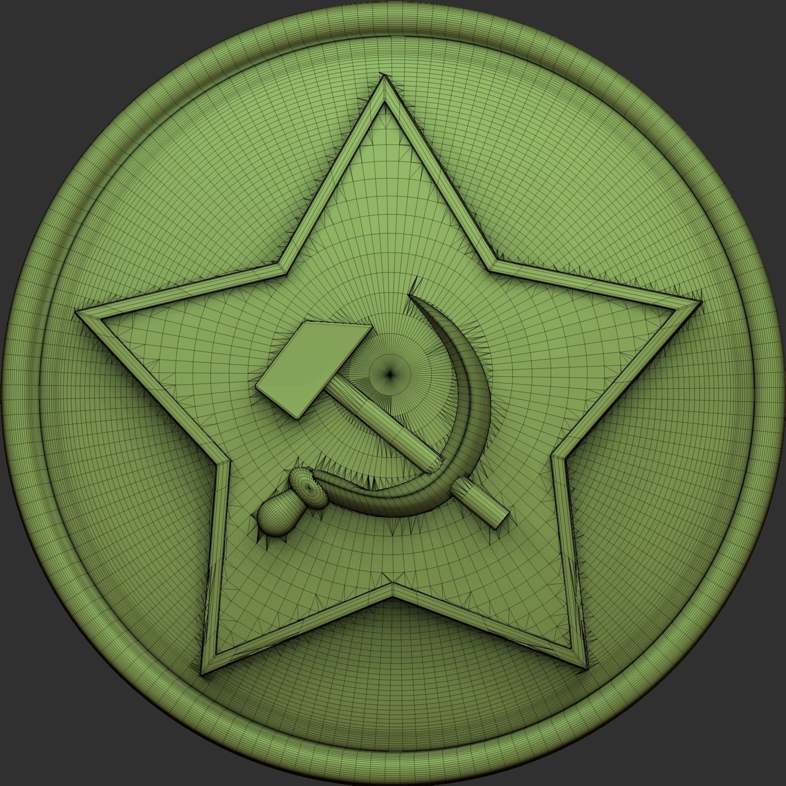 Red Star Button 3D print model_4