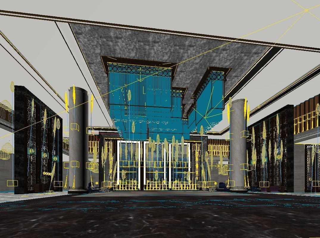 hotel lobby  3D model_3