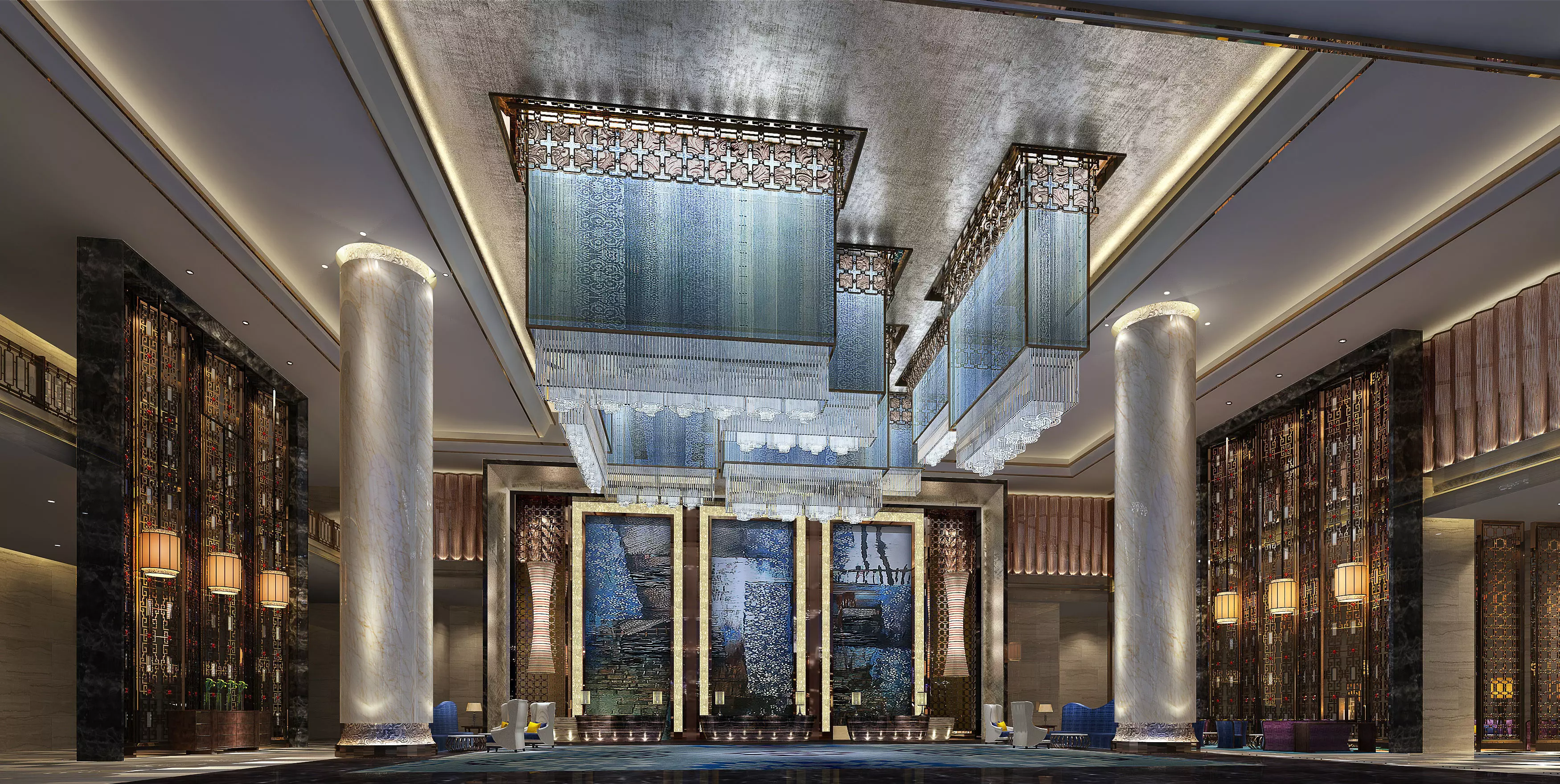 hotel lobby  3D model_0