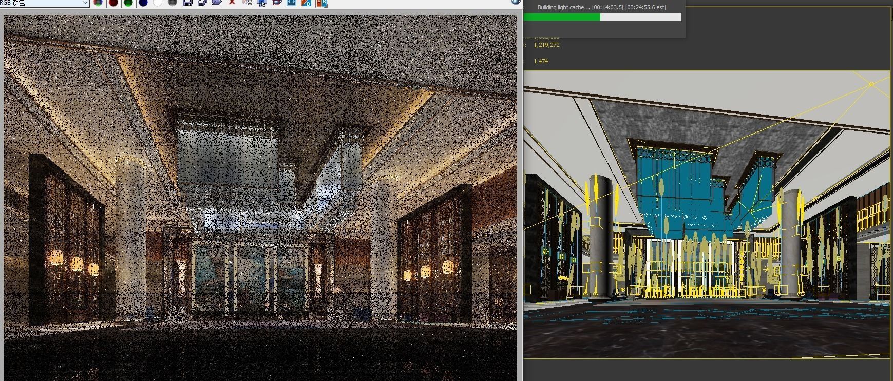 hotel lobby  3D model_1