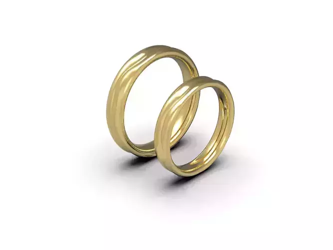 2 lives 1 fate wedding comfort rings 3D print model