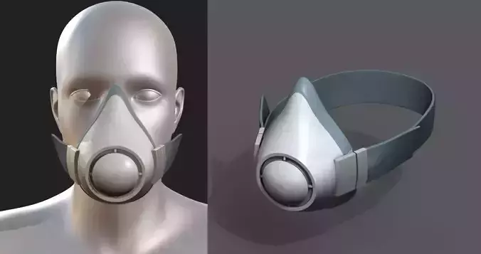 Gas mask protection safety futuristic technology 