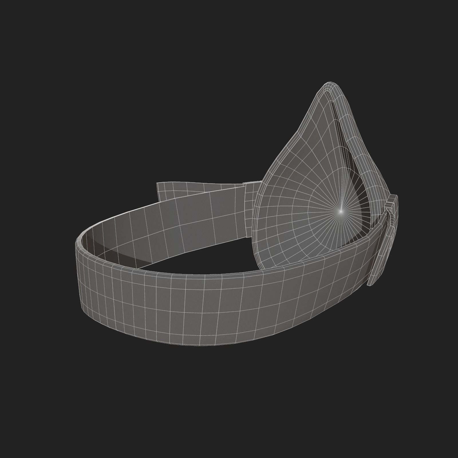 Gas mask isolated protection scifi fantasy futuristic  Low-poly 3D model_11