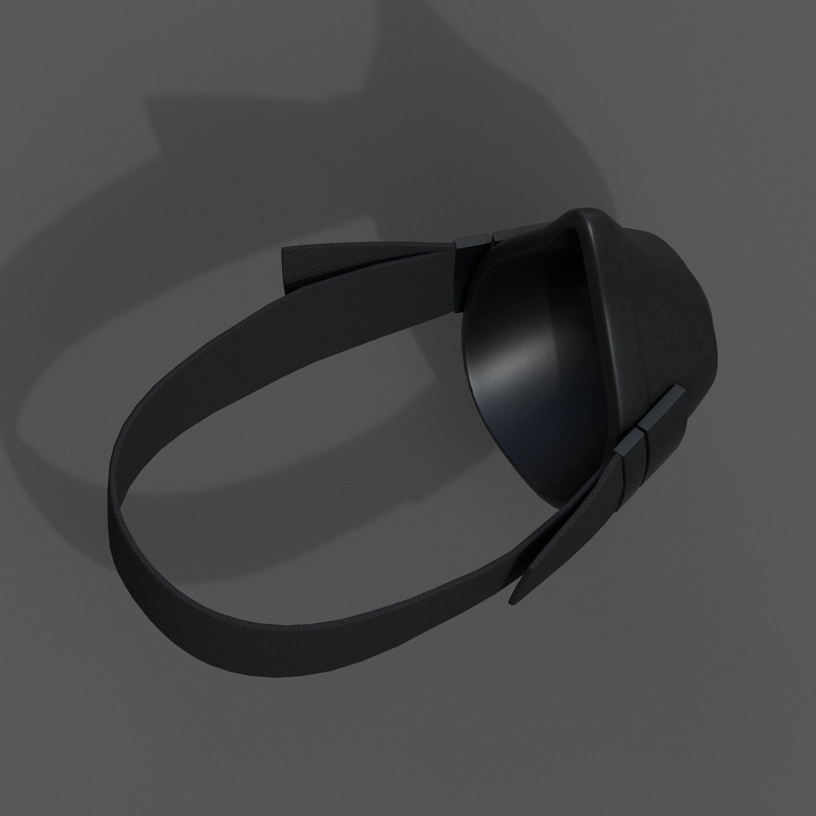 Gas mask isolated protection scifi fantasy futuristic  Low-poly 3D model_7