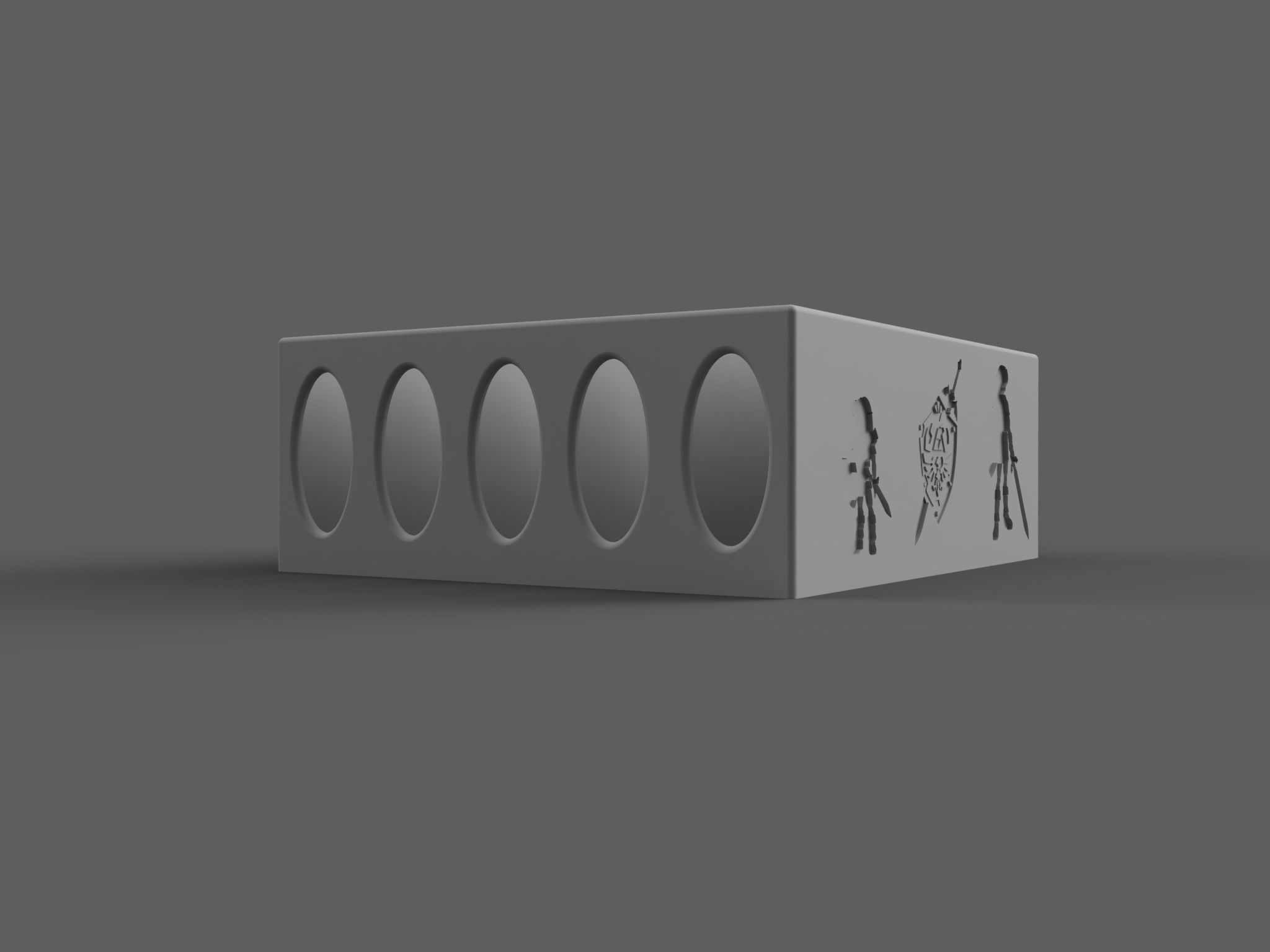 LoZ OoT N64 5 Game Cartridge Holder 3D print model_1