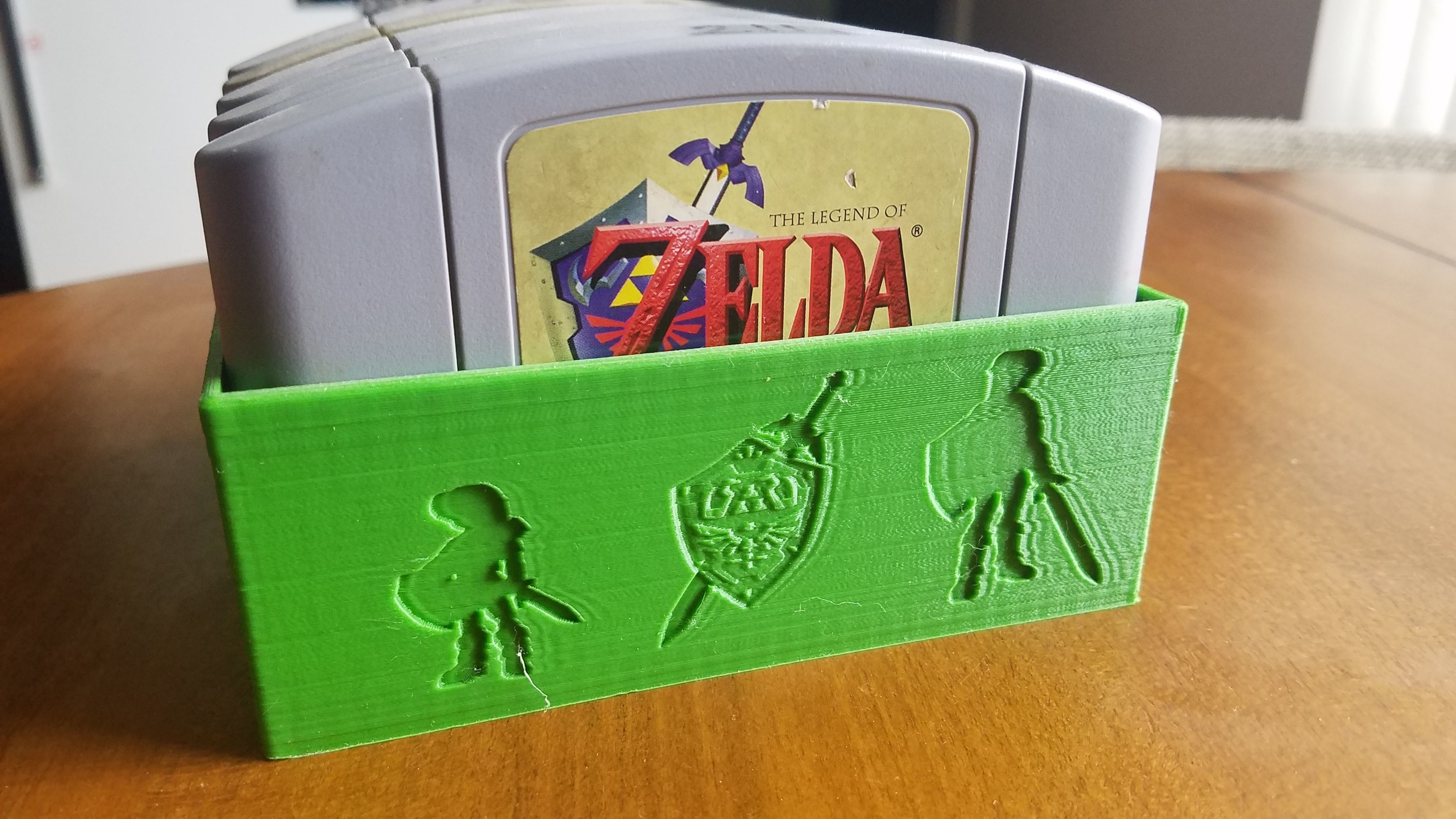 LoZ OoT N64 5 Game Cartridge Holder 3D print model_2