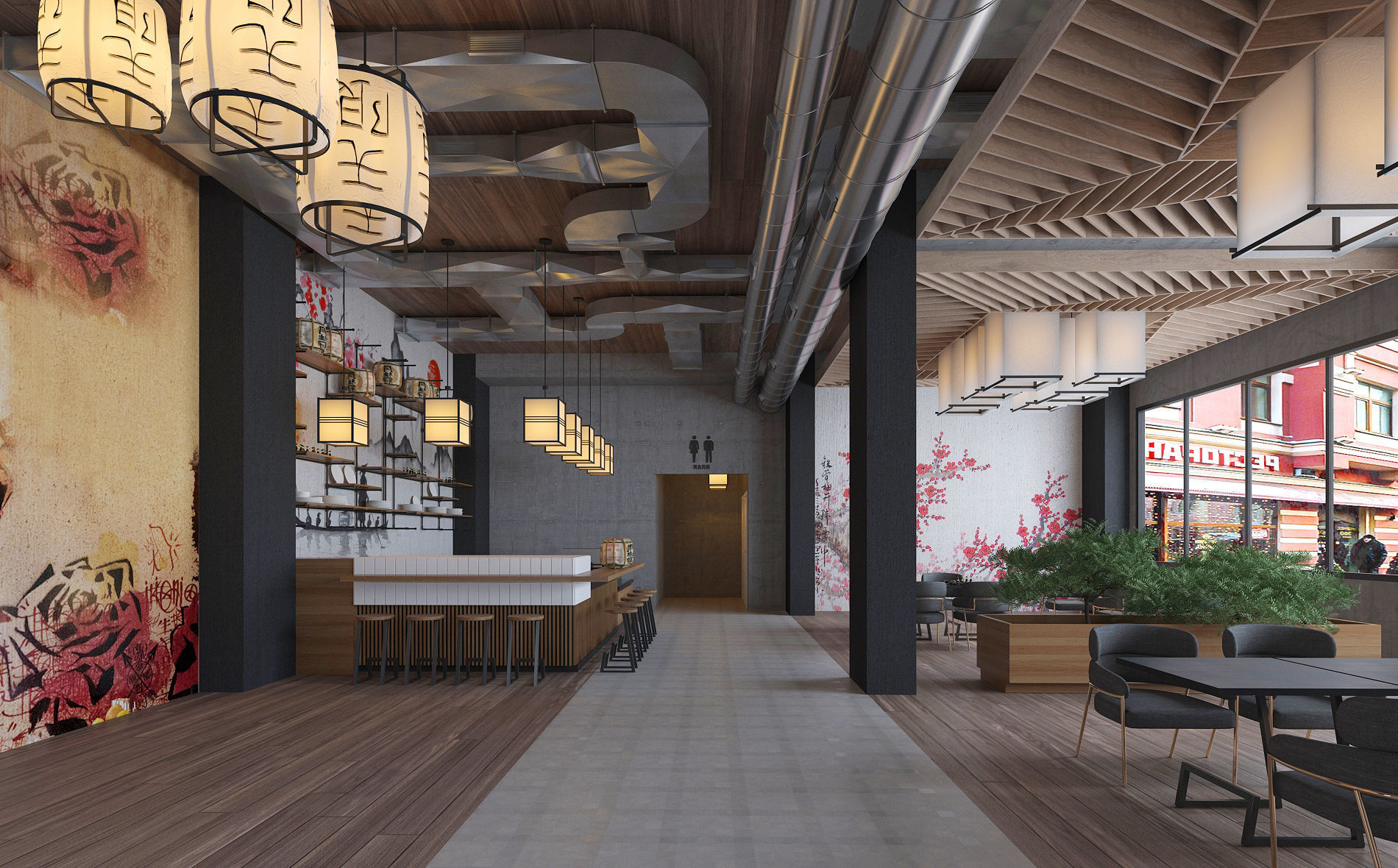 Japanese Sushi Restaurant 3D model_3