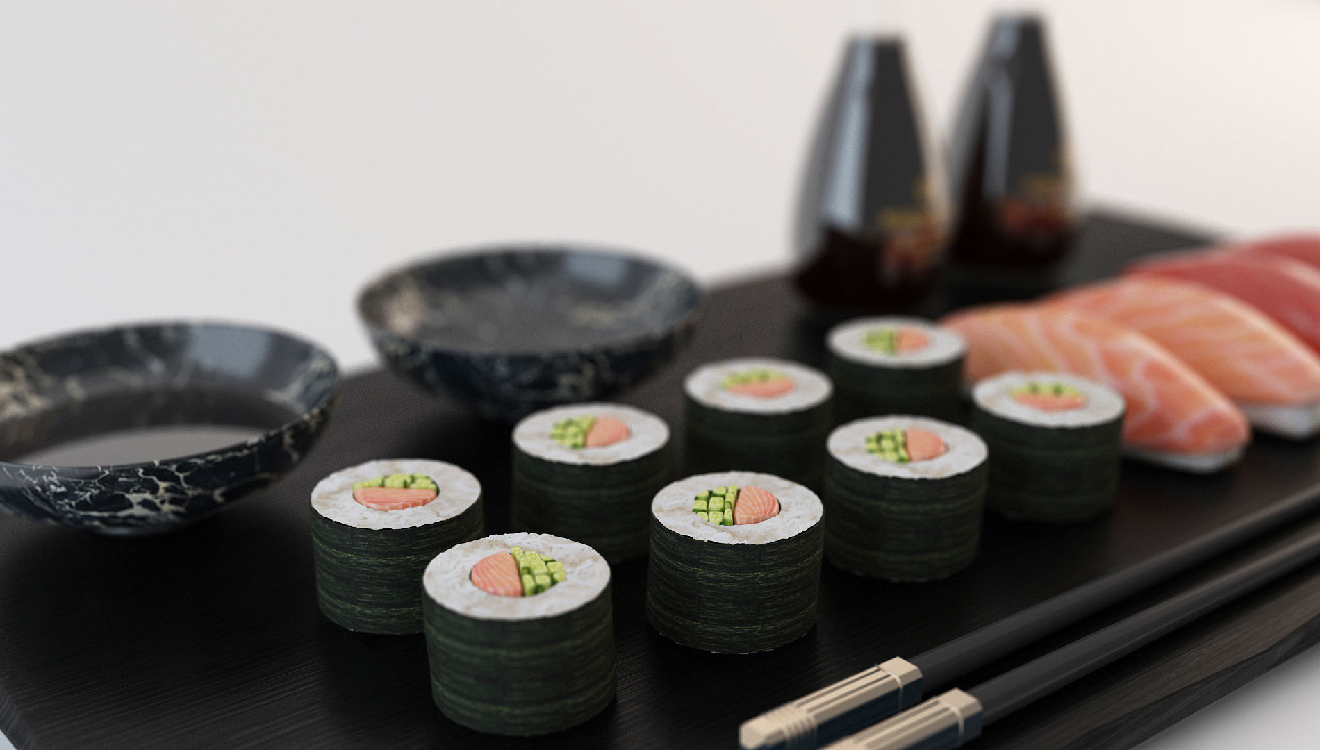 Japanese Sushi Restaurant 3D model_11