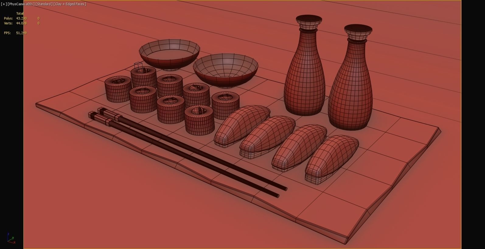 Japanese Sushi Restaurant 3D model_18