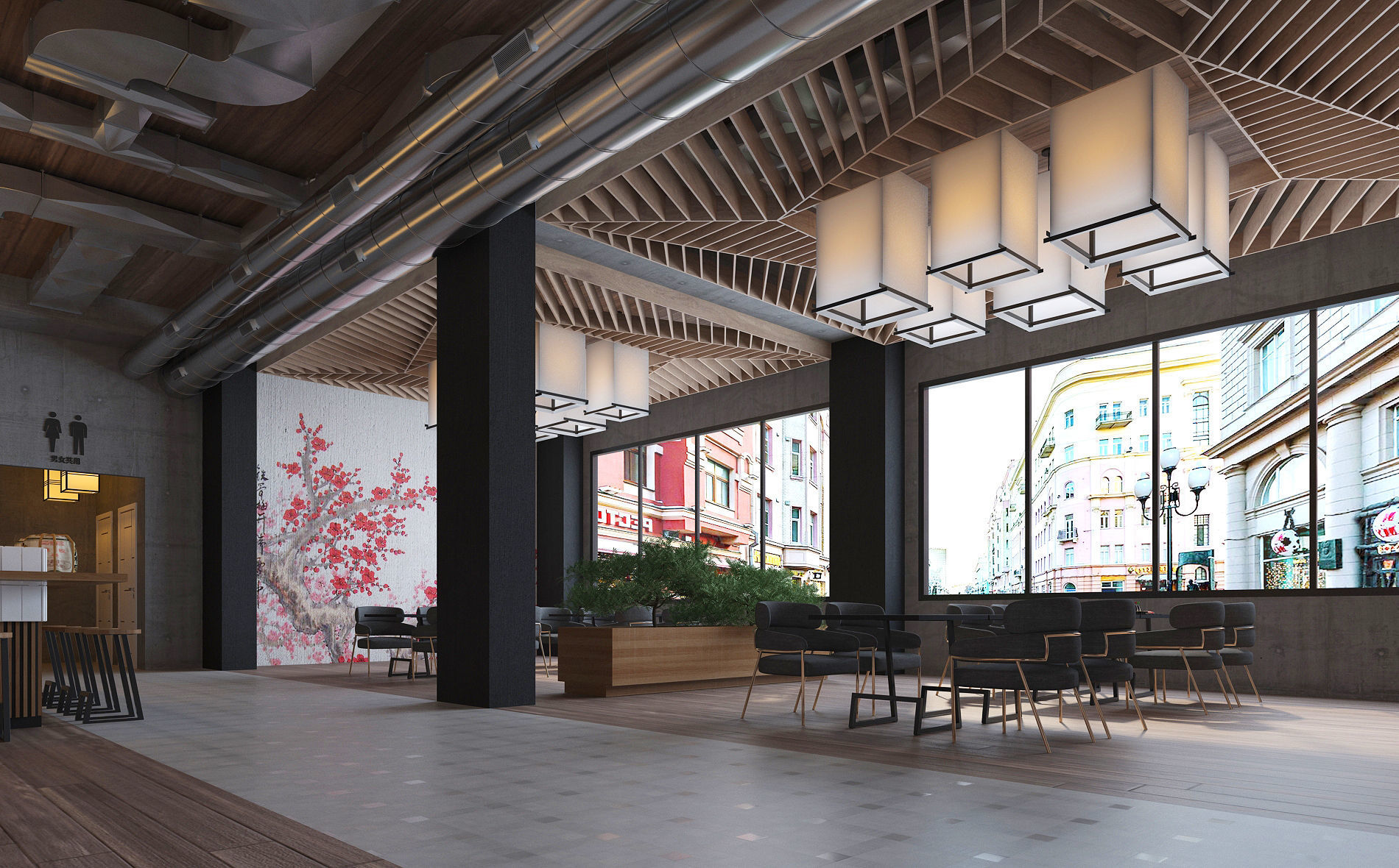 Japanese Sushi Restaurant 3D model_1