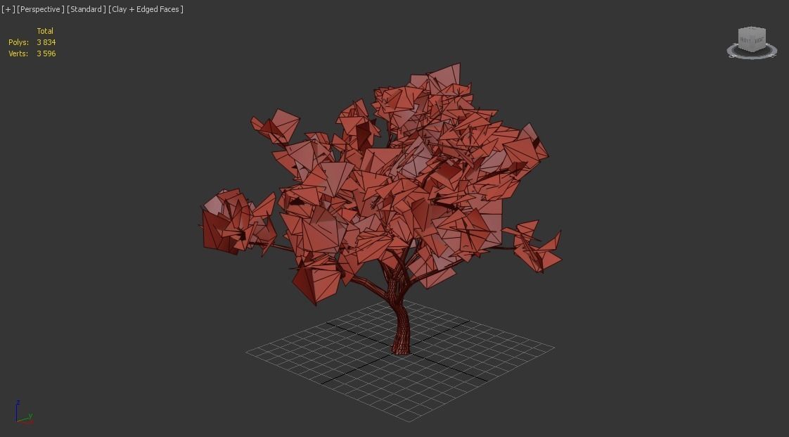 HookThorn Blossoms Flowers Tree Low-poly 3D model_5