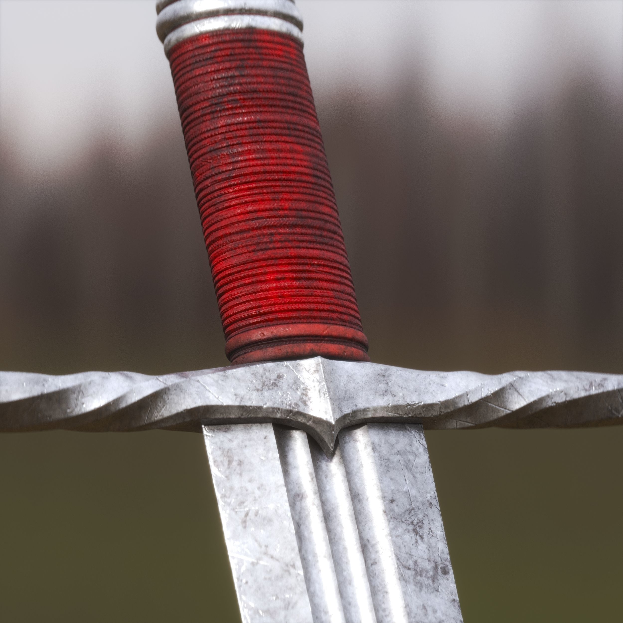 Medieval Sword for Games and Cinematics 01 Low-poly 3D model_13