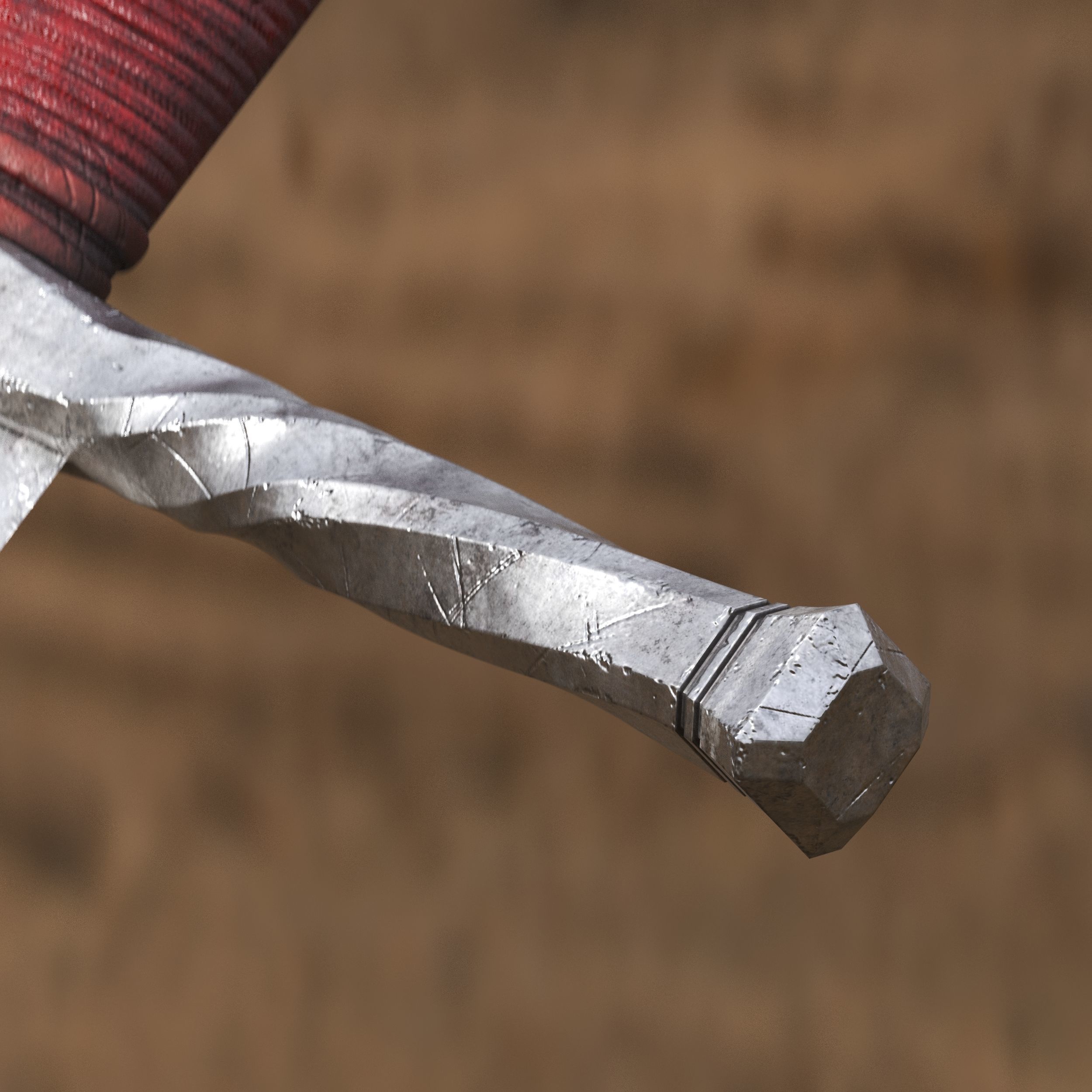 Medieval Sword for Games and Cinematics 01 Low-poly 3D model_12