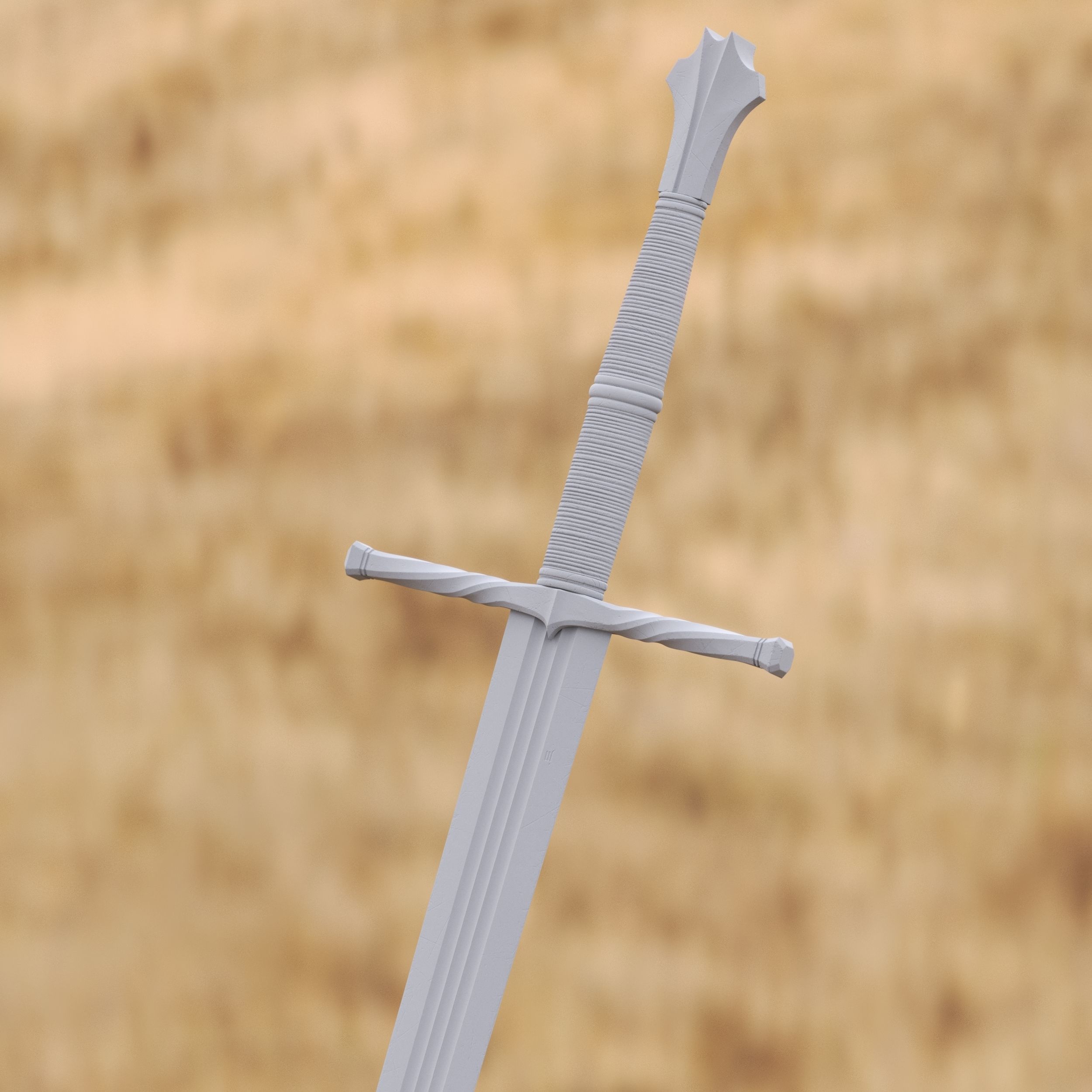 Medieval Sword for Games and Cinematics 01 Low-poly 3D model_15