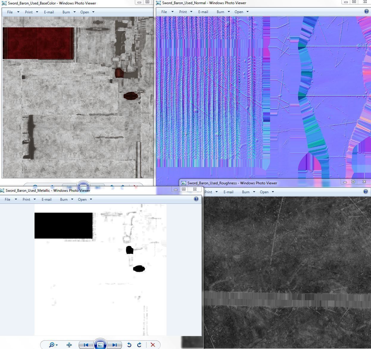 Medieval Sword for Games and Cinematics 01 Low-poly 3D model_24