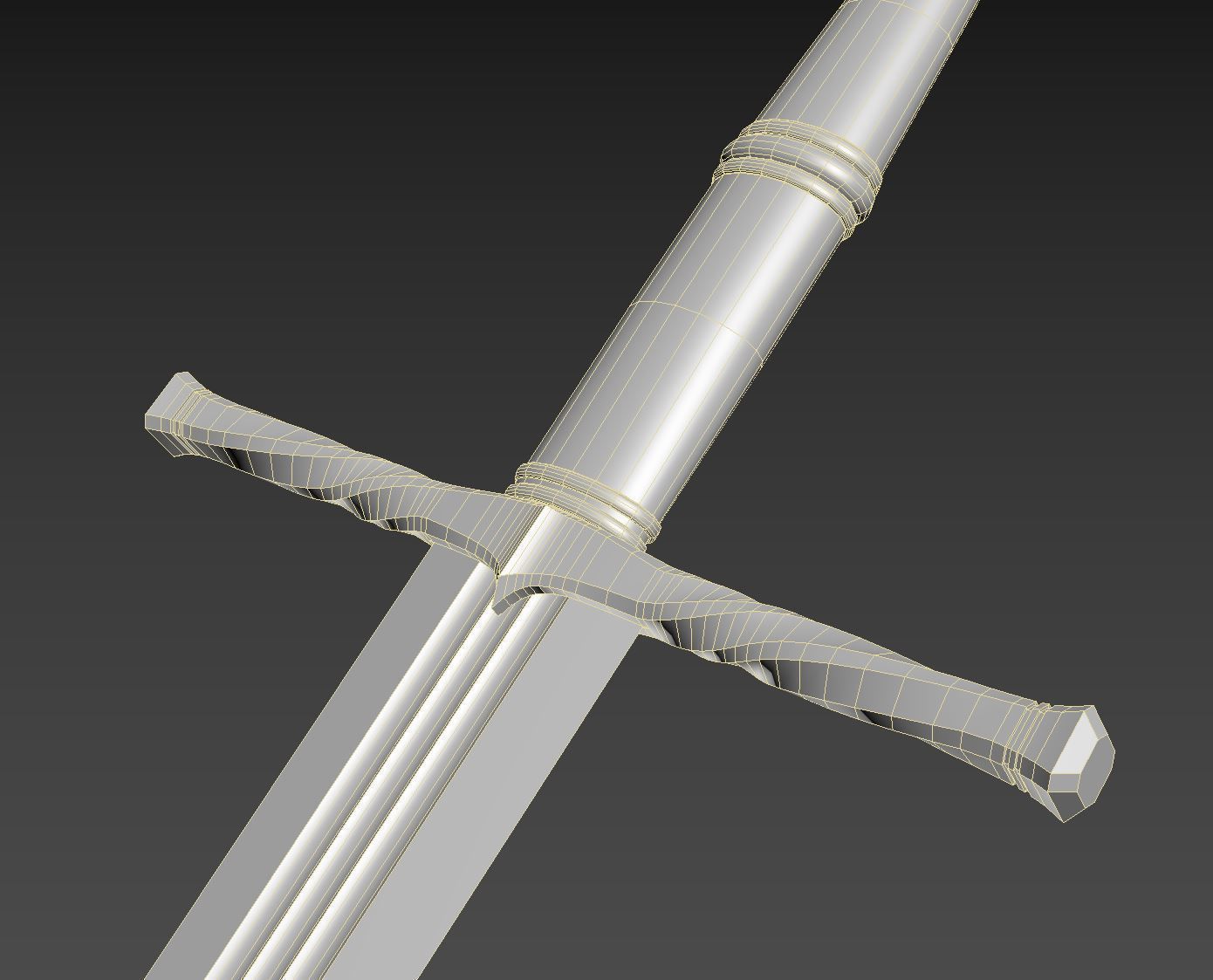 Medieval Sword for Games and Cinematics 01 Low-poly 3D model_18