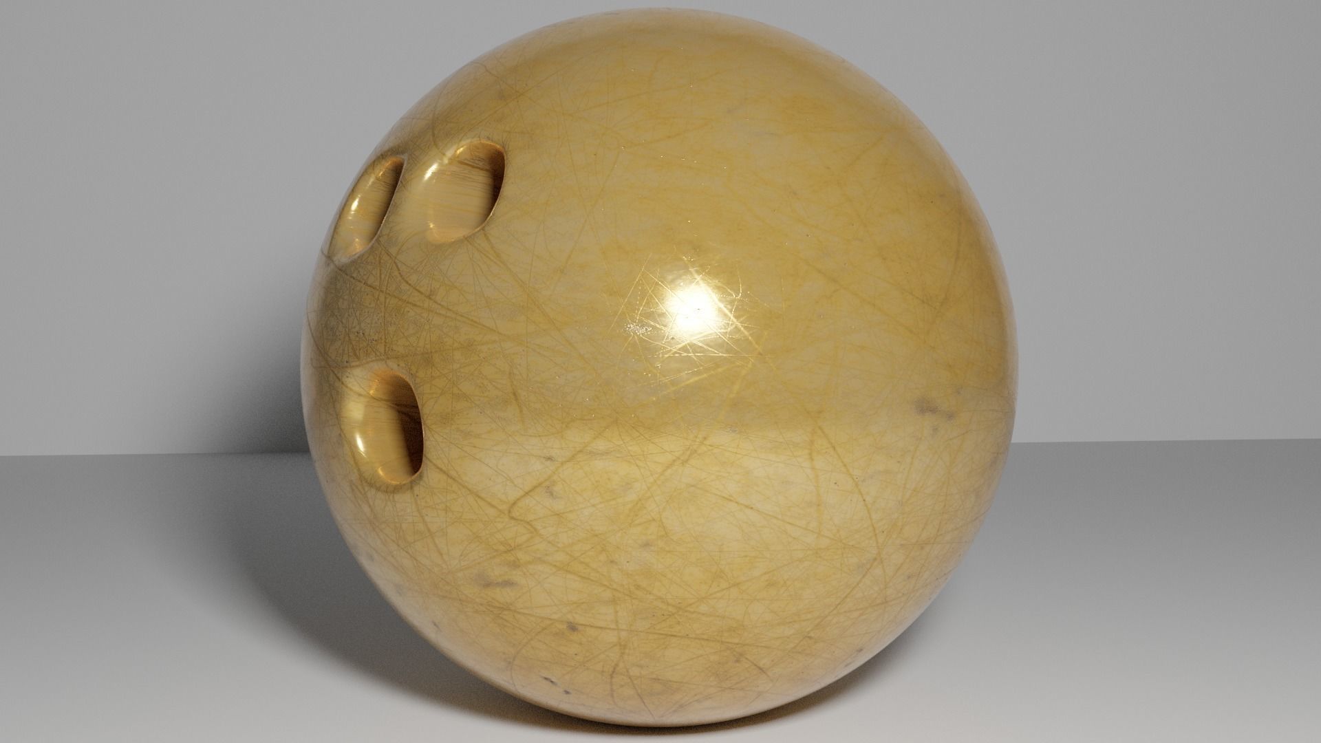 Bowling Ball Gold 3D model_1