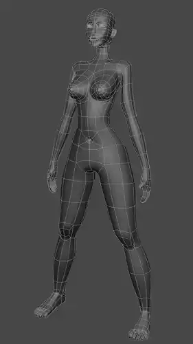 basic woman 3d model