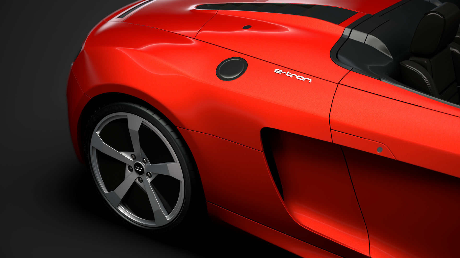 Audi R8 E Tron Spyder 2016 3D model_11