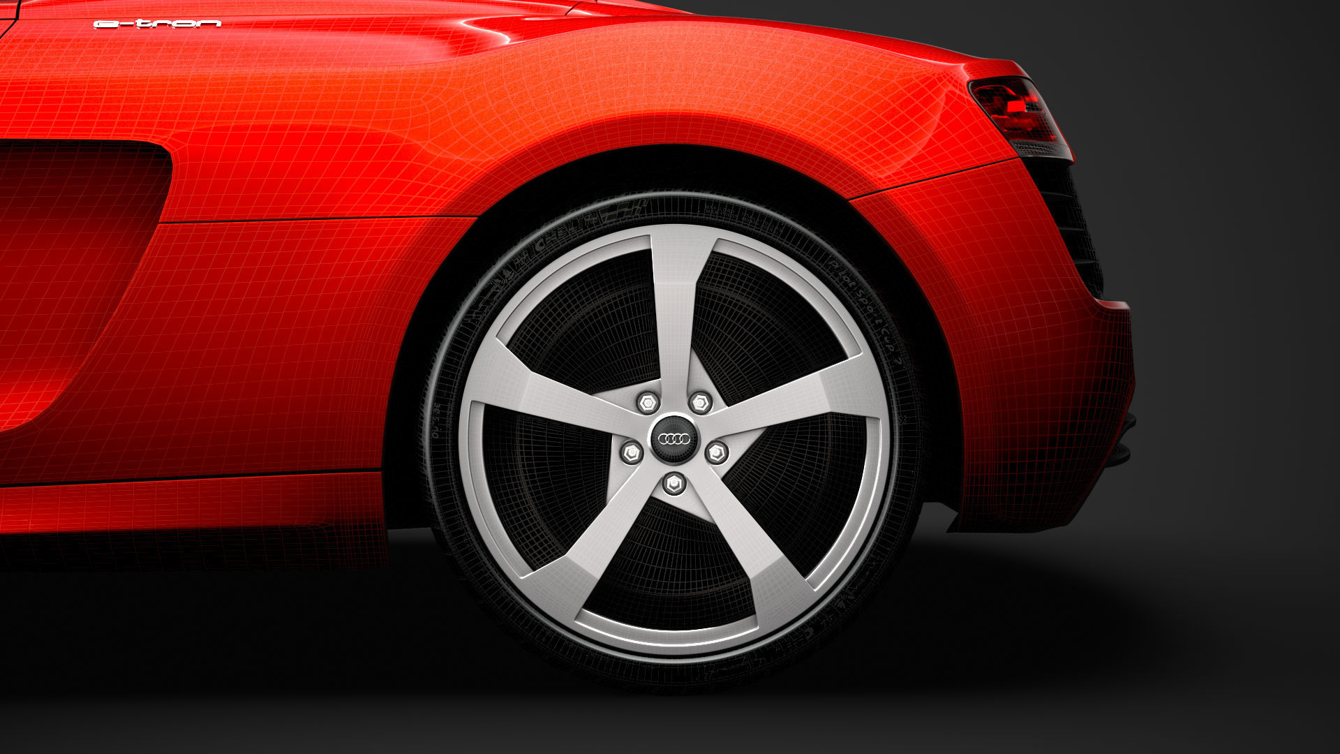 Audi R8 E Tron Spyder 2016 3D model_35