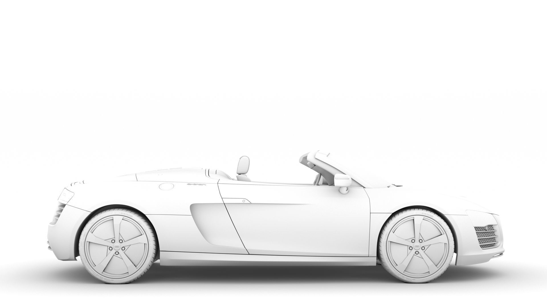 Audi R8 E Tron Spyder 2016 3D model_15