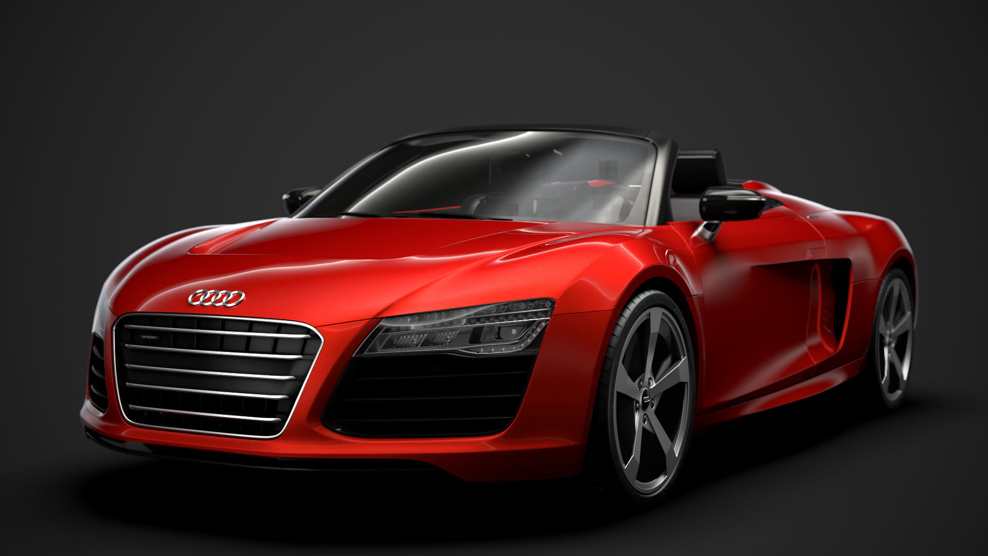 Audi R8 E Tron Spyder 2016 3D model_8