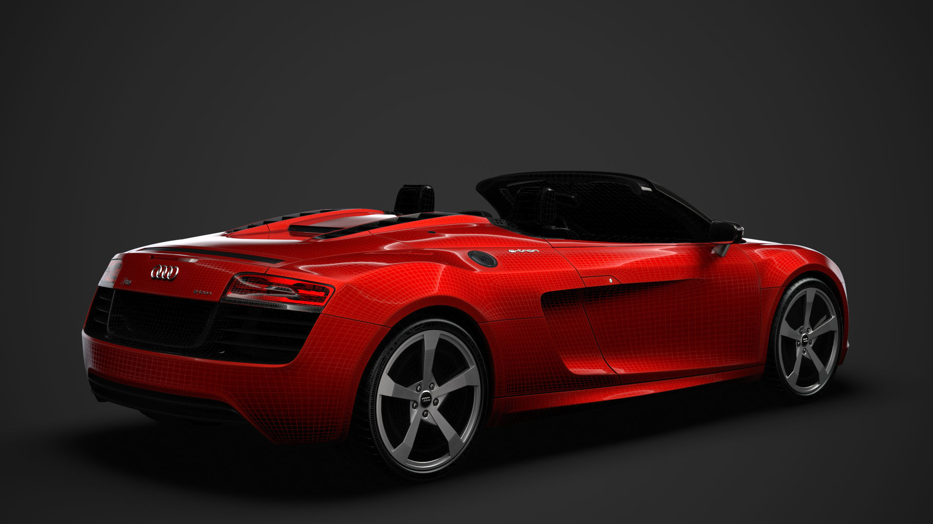 Audi R8 E Tron Spyder 2016 3D model_30