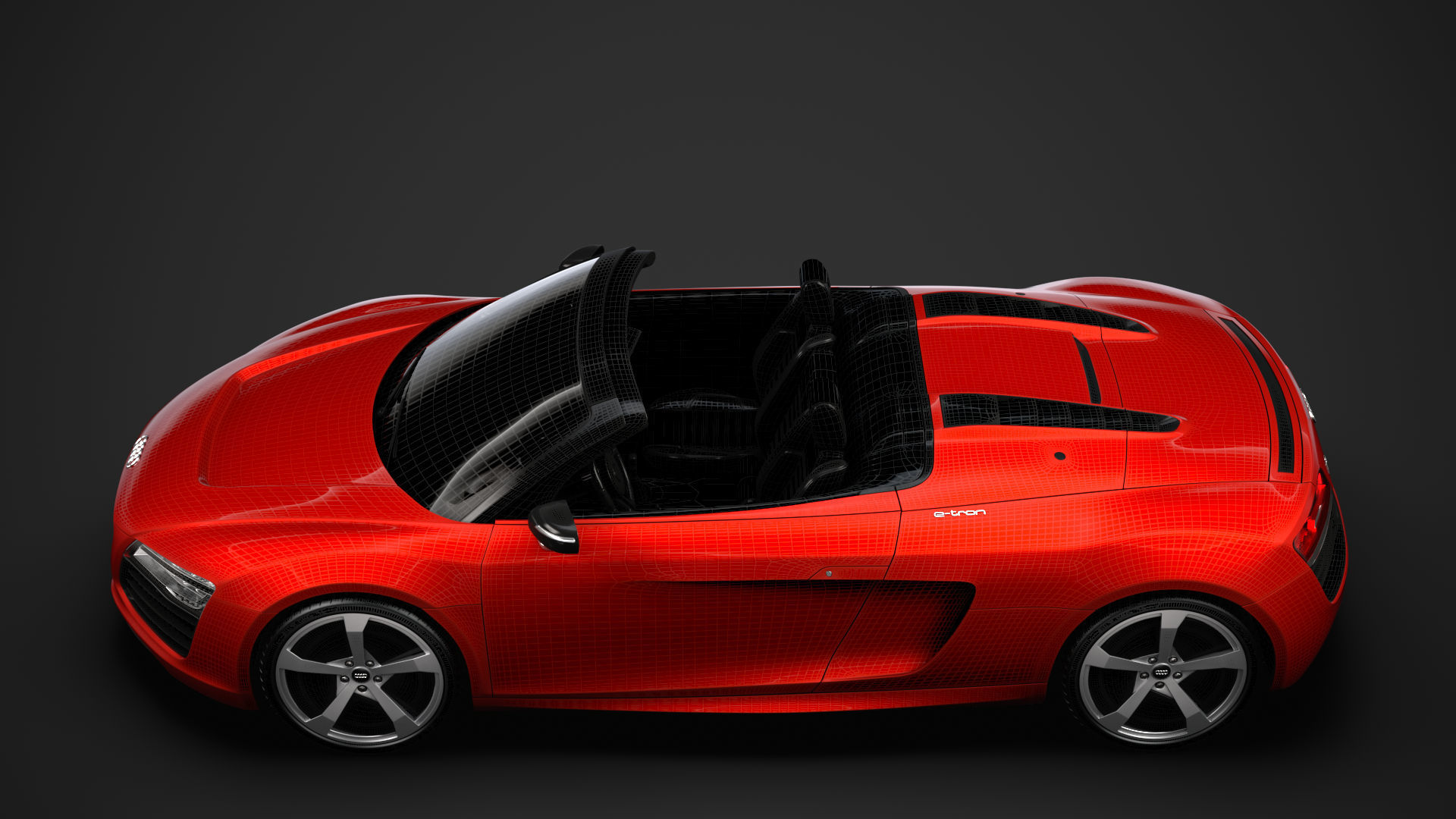 Audi R8 E Tron Spyder 2016 3D model_32