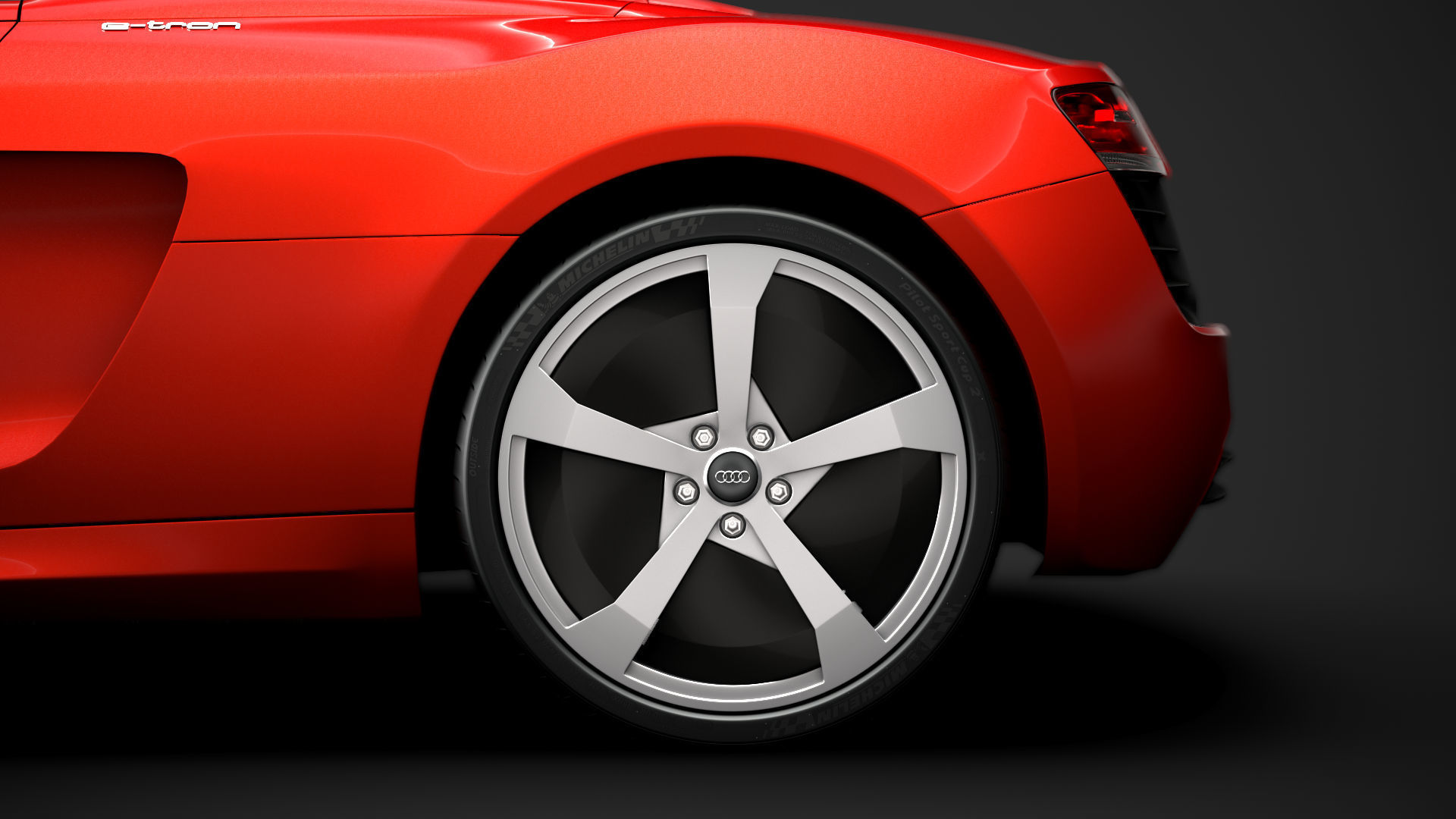 Audi R8 E Tron Spyder 2016 3D model_7