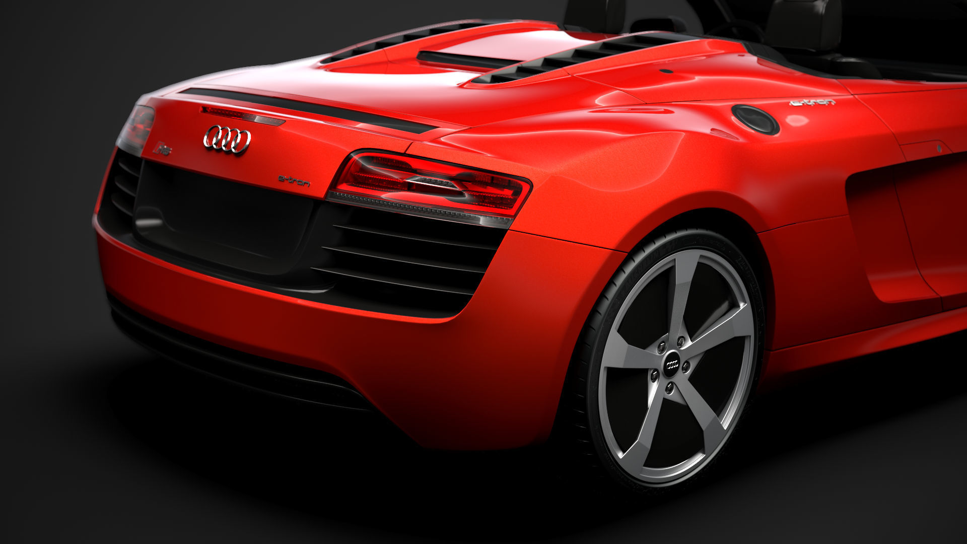 Audi R8 E Tron Spyder 2016 3D model_10