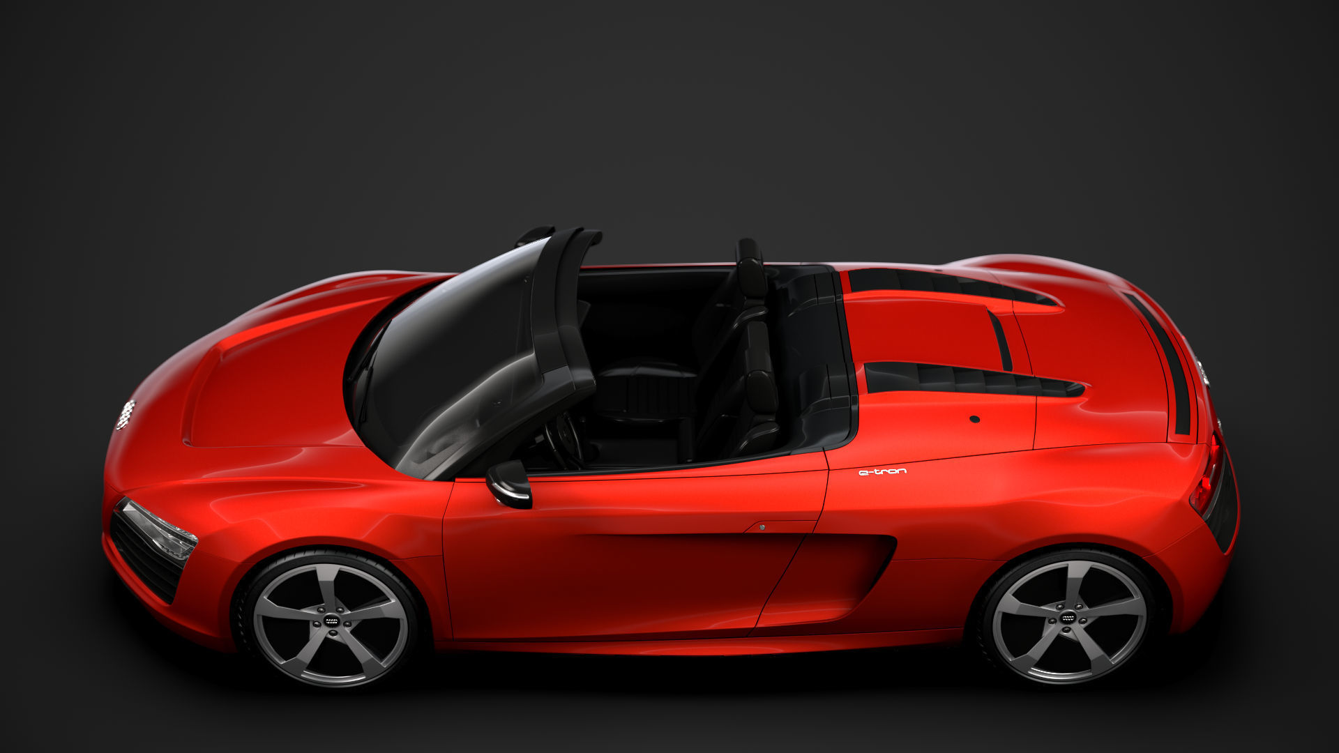 Audi R8 E Tron Spyder 2016 3D model_4