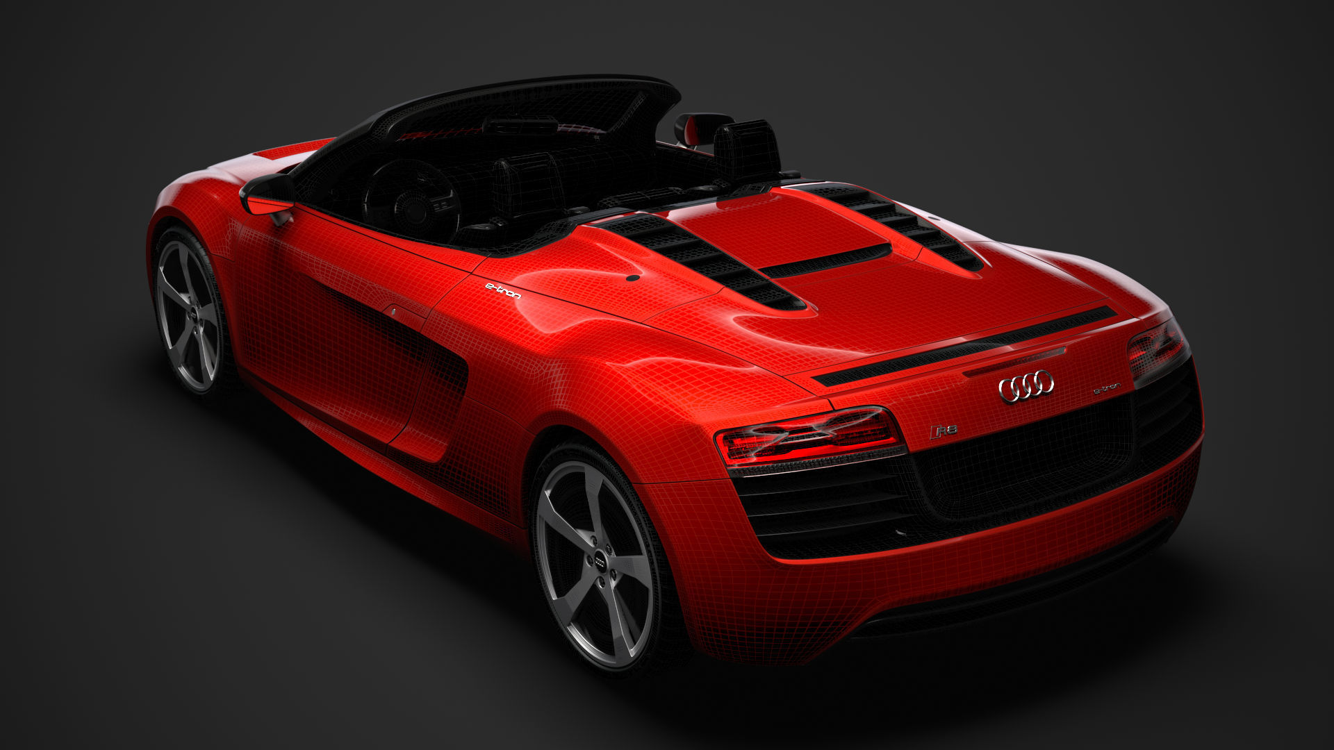 Audi R8 E Tron Spyder 2016 3D model_31