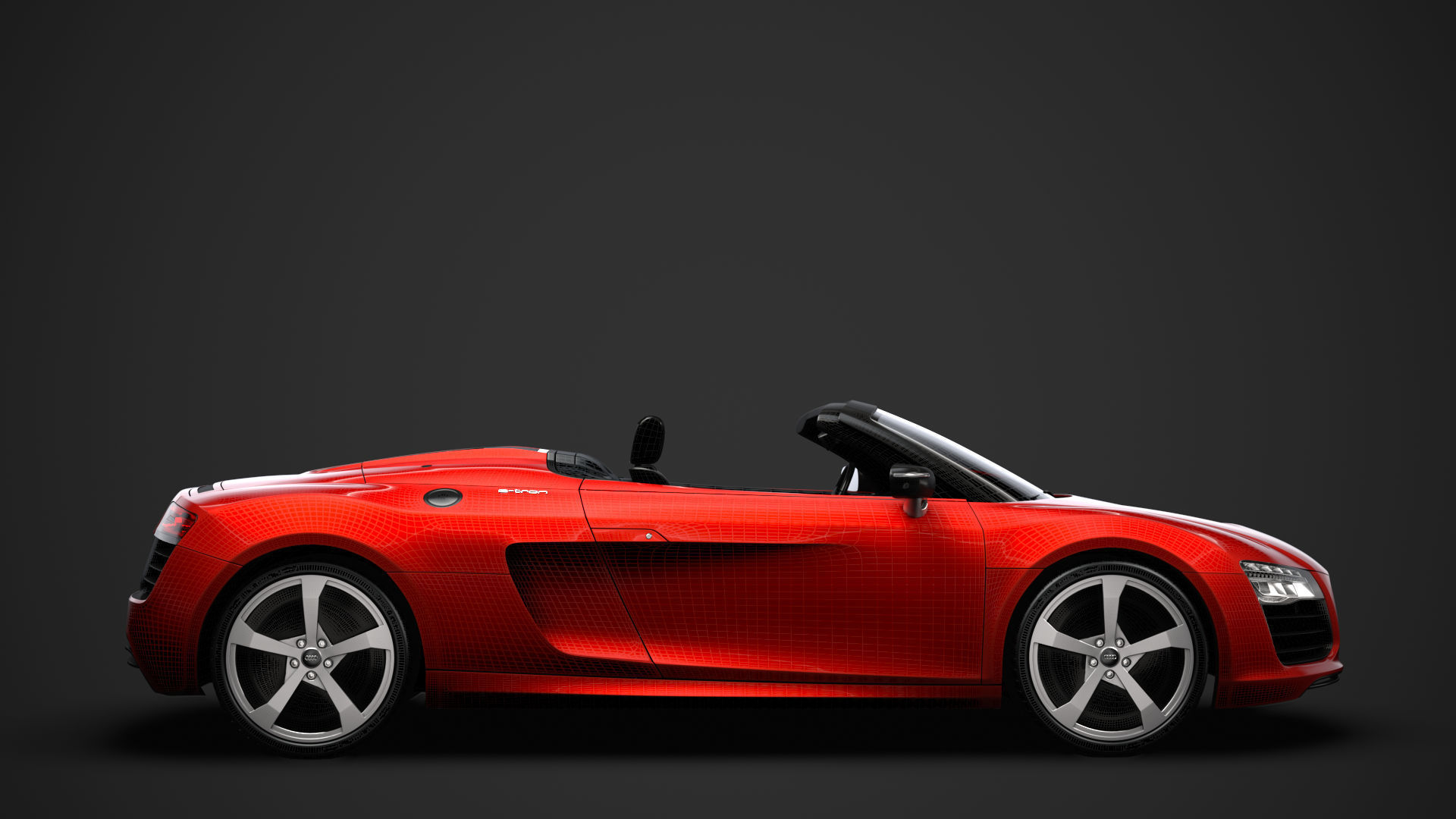 Audi R8 E Tron Spyder 2016 3D model_29