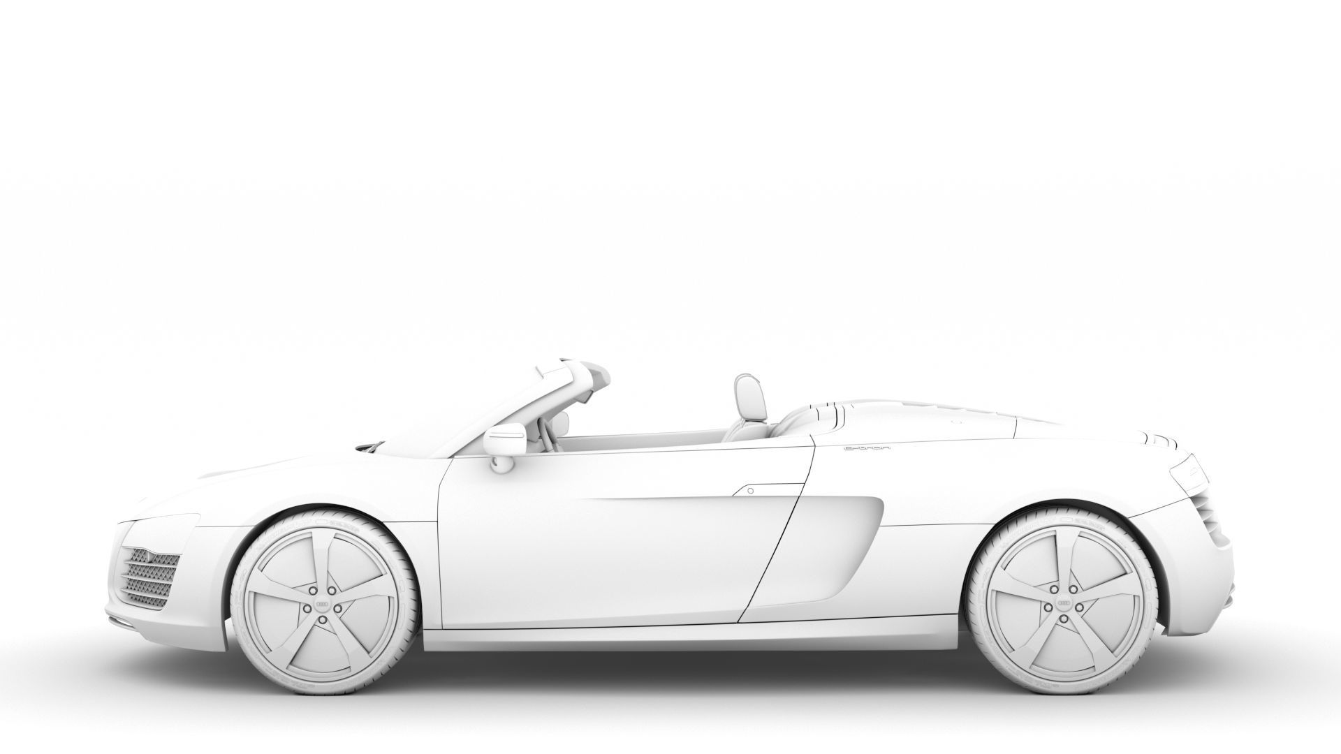 Audi R8 E Tron Spyder 2016 3D model_19