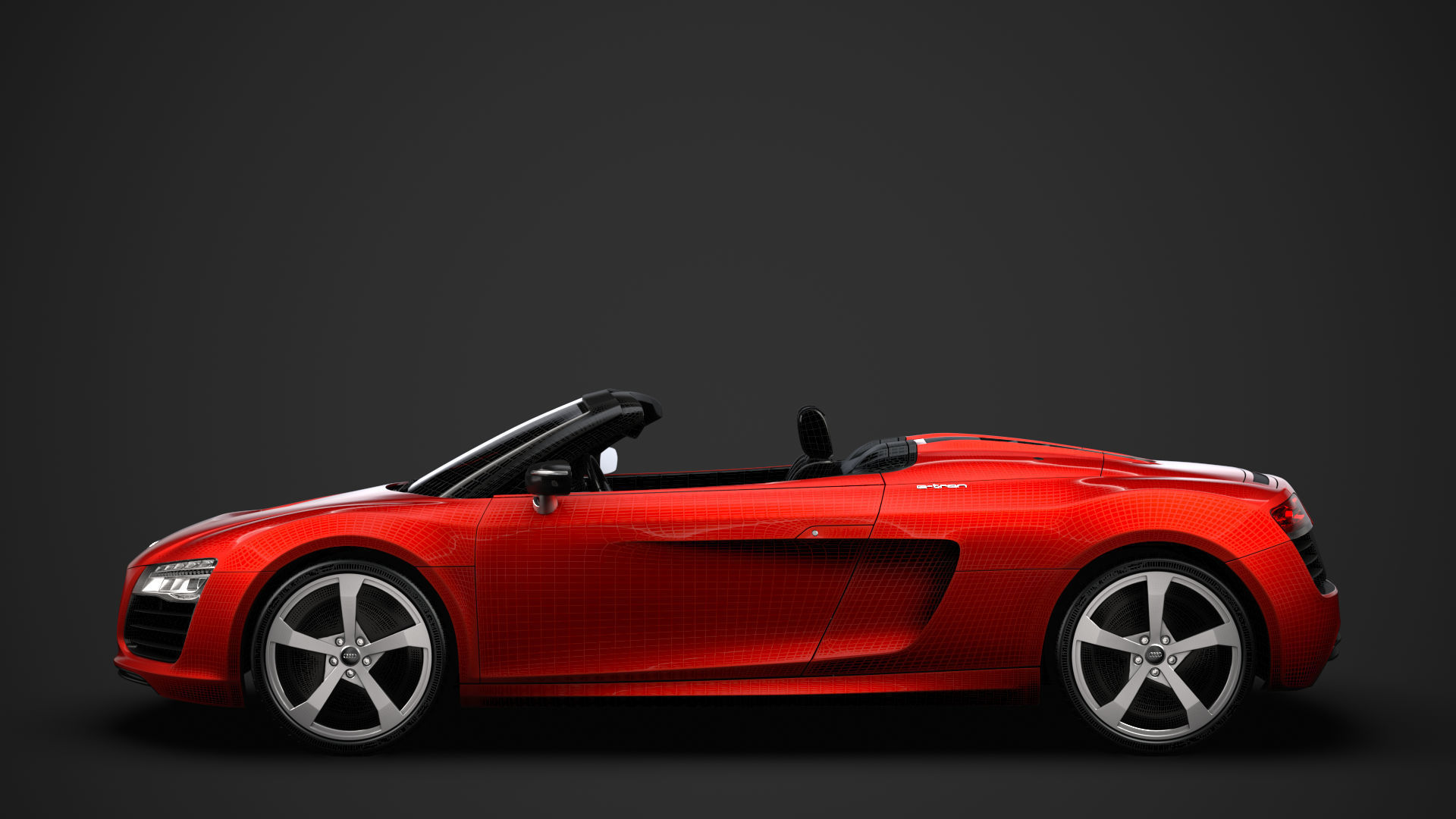 Audi R8 E Tron Spyder 2016 3D model_33