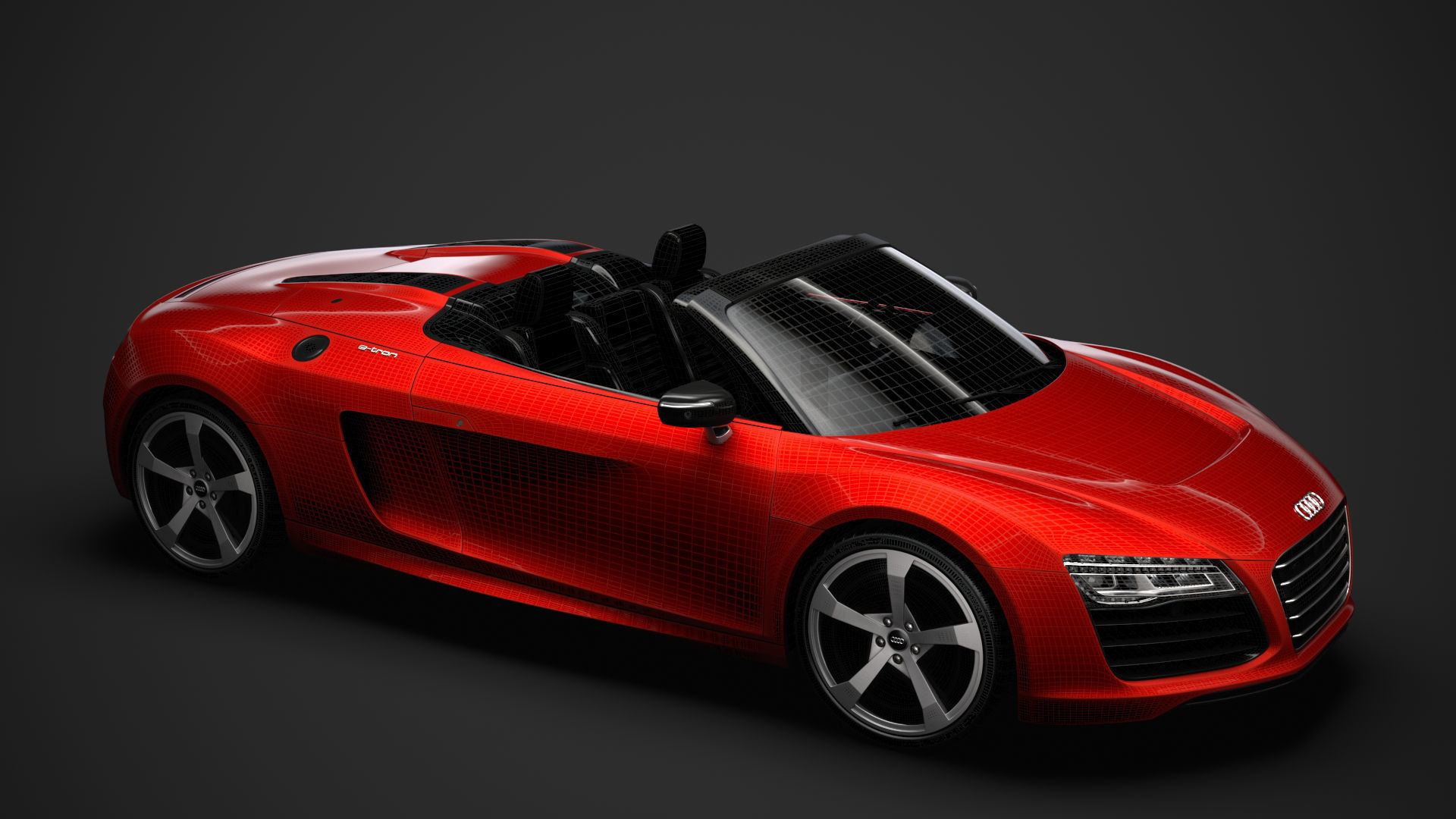 Audi R8 E Tron Spyder 2016 3D model_40