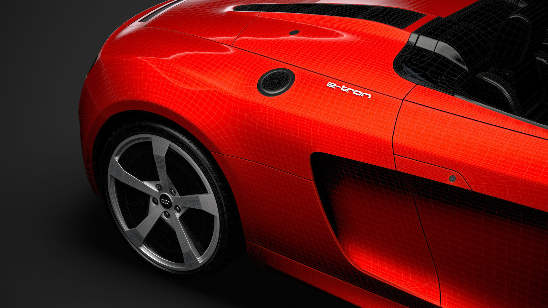 Audi R8 E Tron Spyder 2016 3D model_39