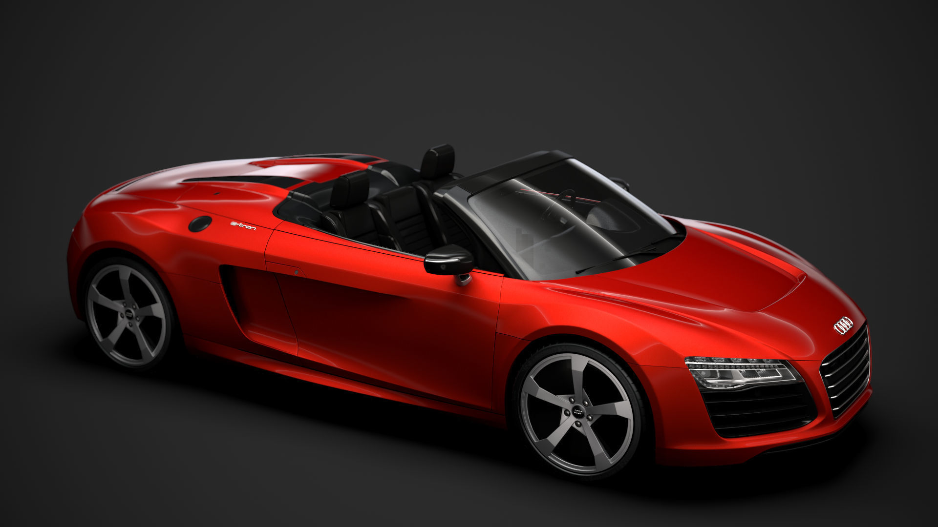 Audi R8 E Tron Spyder 2016 3D model_12