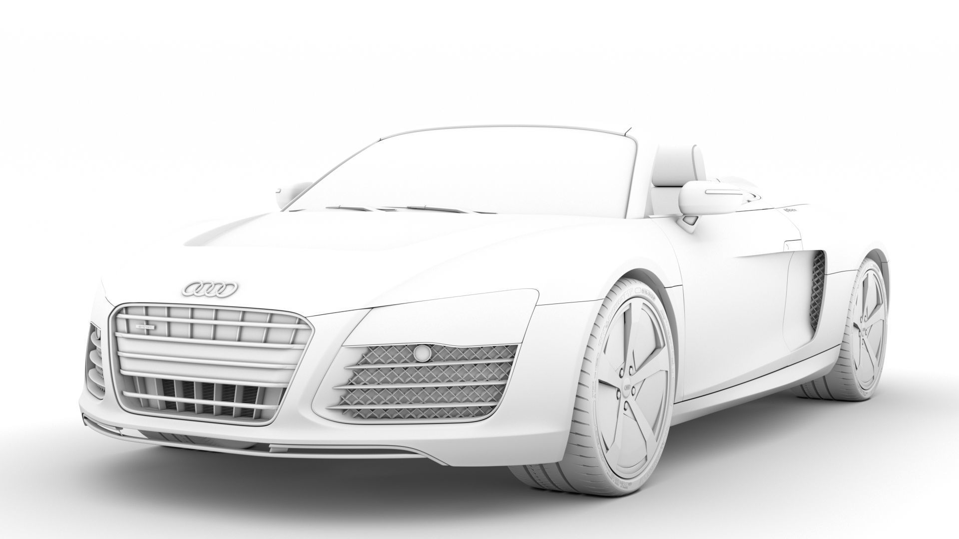 Audi R8 E Tron Spyder 2016 3D model_22