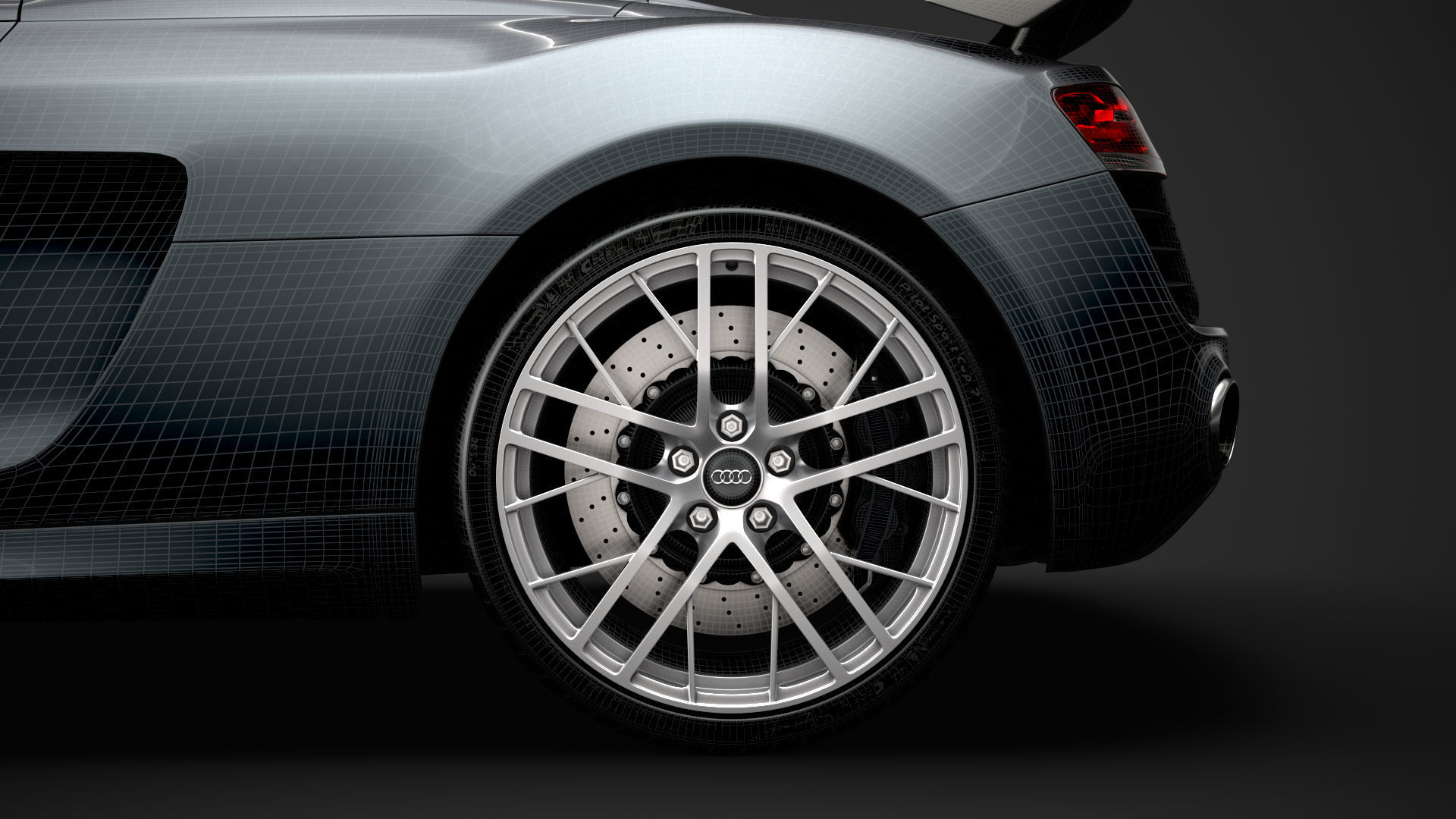 Audi R8 LMX Spyder 2016 3D model_35