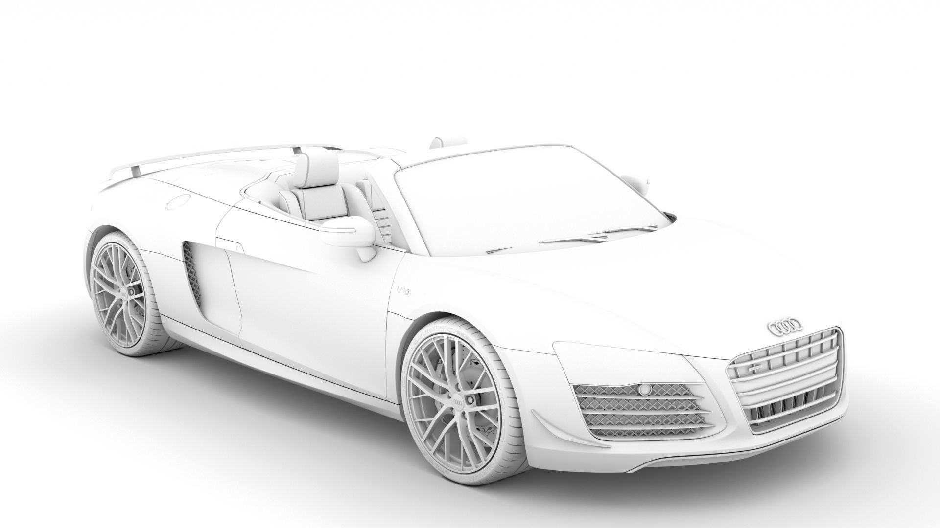 Audi R8 LMX Spyder 2016 3D model_14