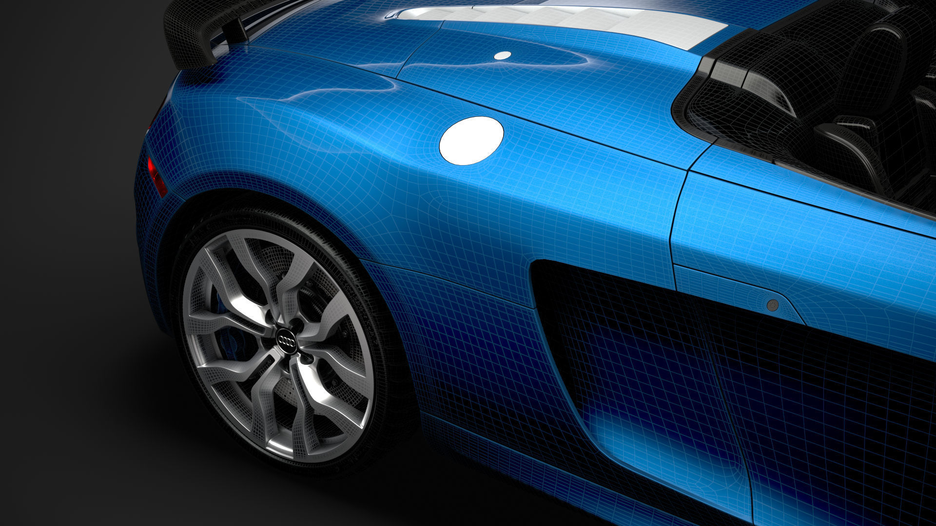 Audi R8 V10 Competitions Spyder 2016 3D model_39